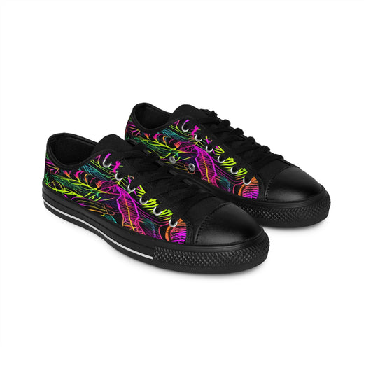 BE DIVINE™ Tropical Glow Sneakers – Neon Leaf Women’s Fashion Shoes