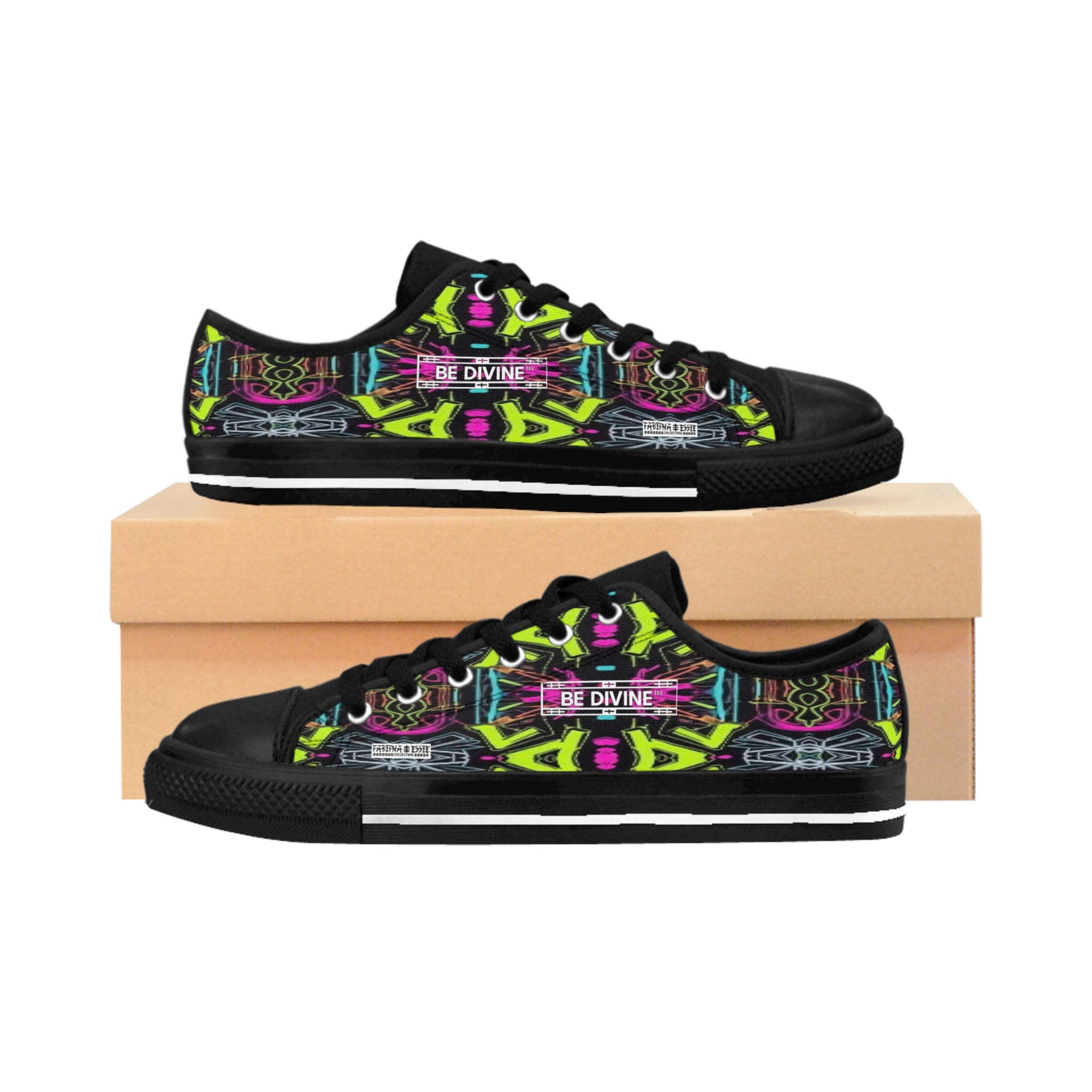 Neon Frequency Low-Top Sneakers - BE Divine™ Designed by Tabitha Essie | Limited Edition Exclusive