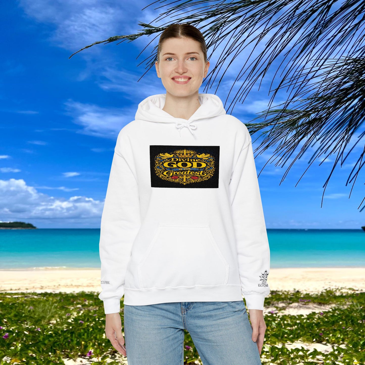 BE DIVINE™ “Divine God Is the Greatest” Embroidered Unisex Hoodie