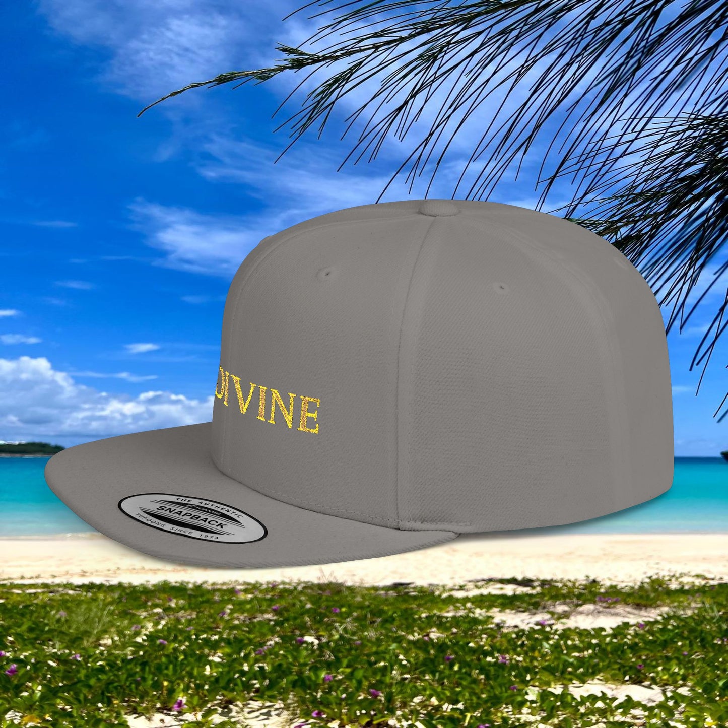 BE DIVINE™ Premium Snapback Cap – Embroidered Gold
