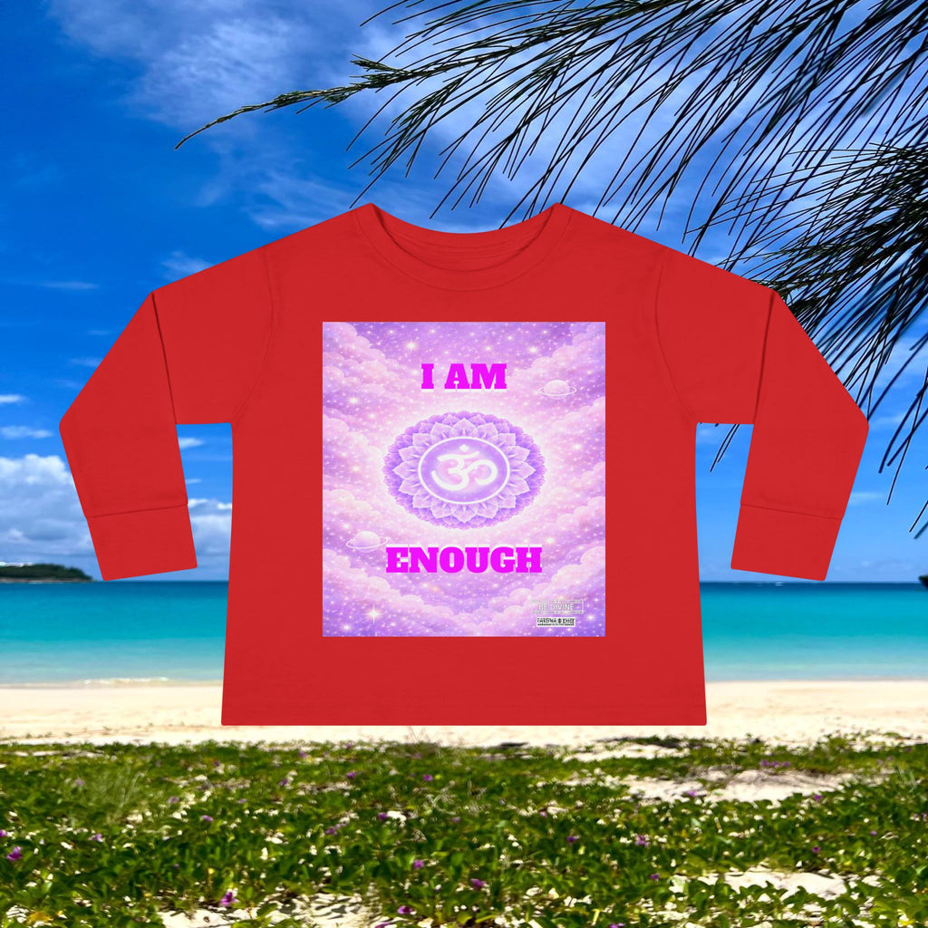 BE DIVINE™ Crown Chakra Toddler Long Sleeve Tee | Worthiness & Inner Peace Shirt