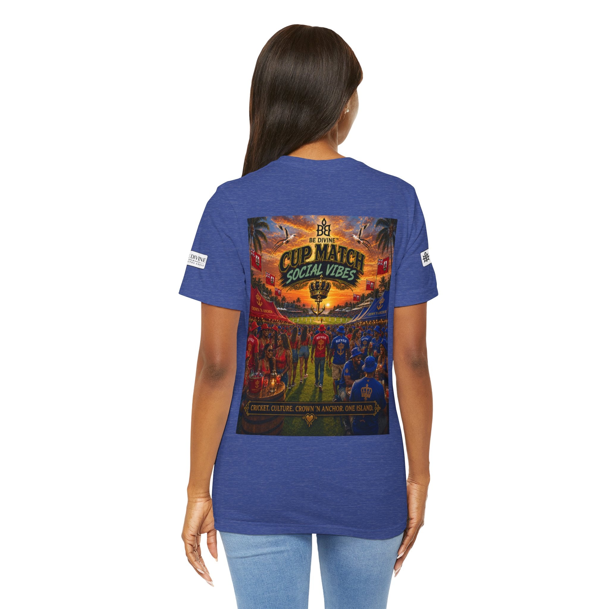 BE DIVINE™ Cup Match Social Vibes Tee – Crown 'N Anchor Edition