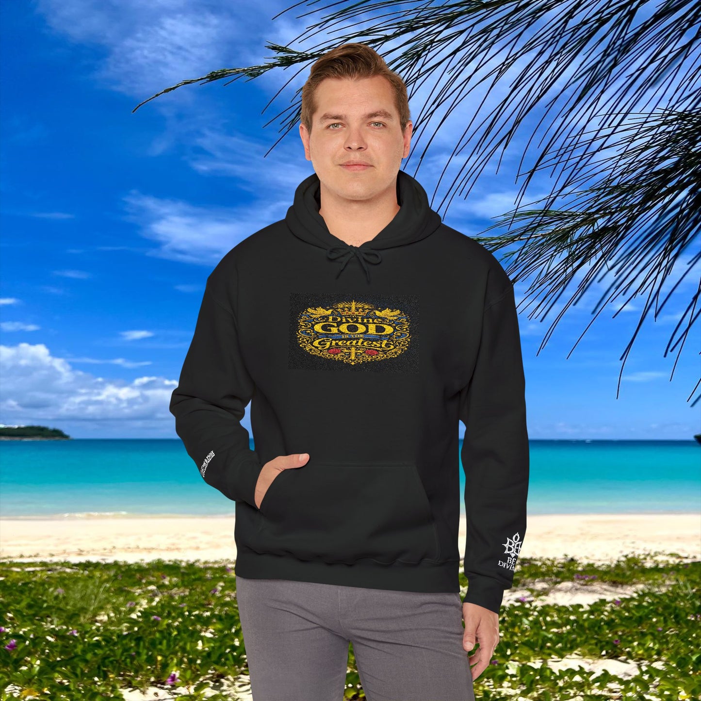 BE DIVINE™ “Divine God Is the Greatest” Embroidered Unisex Hoodie