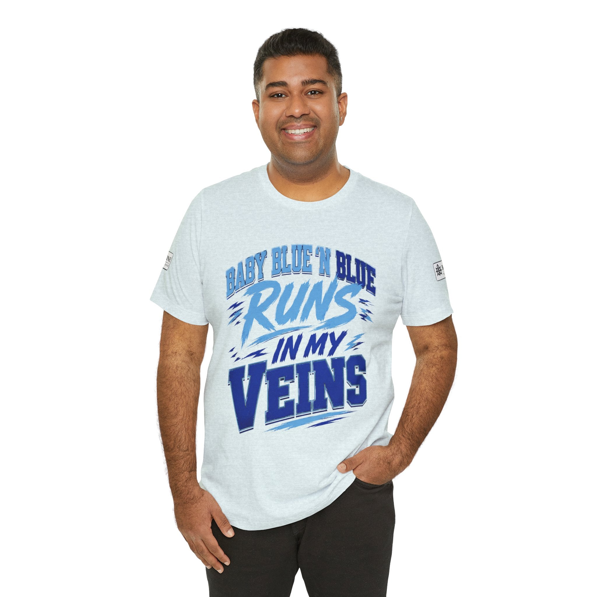 BE DIVINE™ Baby Blue 'N Blue Runs In My Veins Through 'N Through Tee