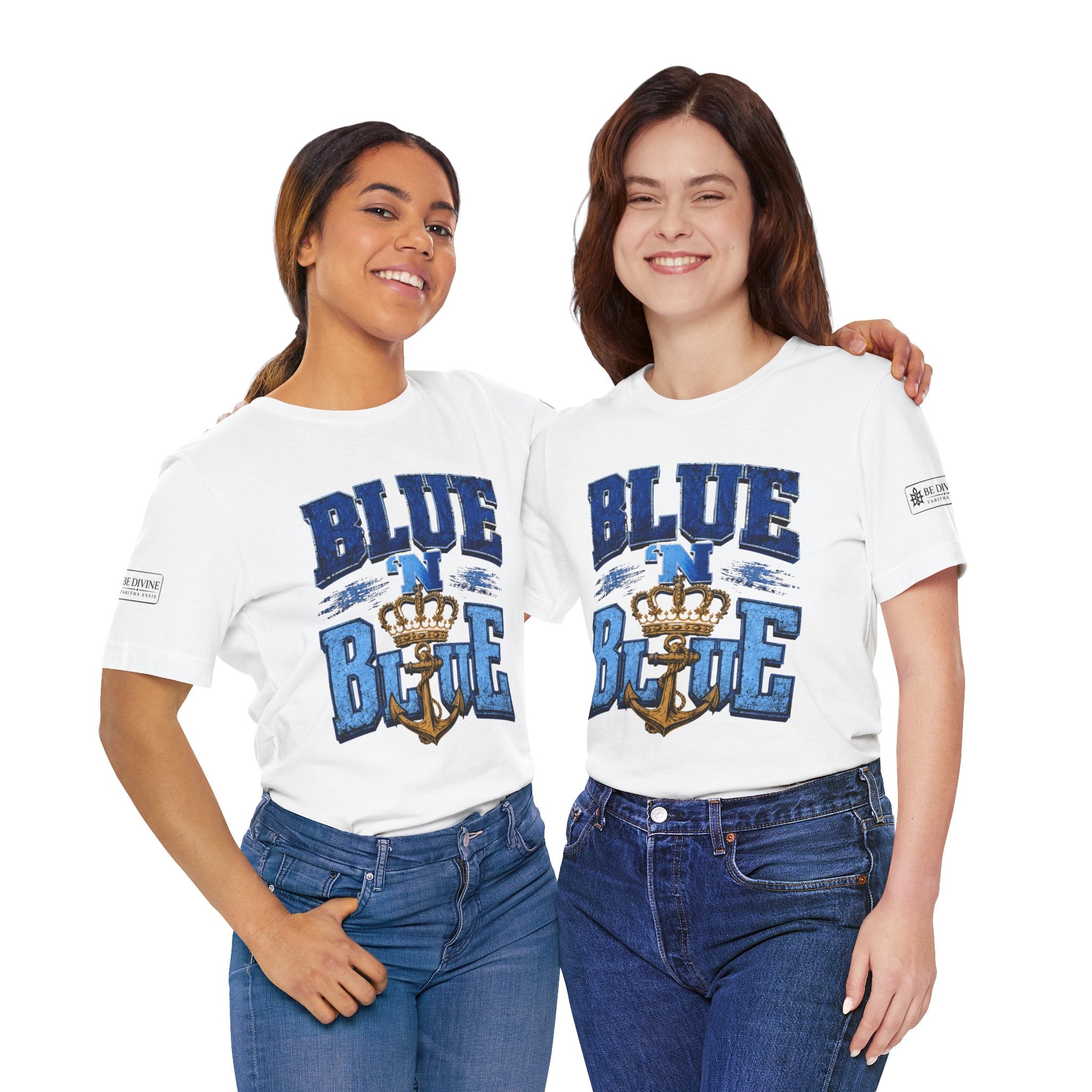 BE DIVINE™ BLUE 'N BLUE T-Shirt – Crown 'N Anchor Edition