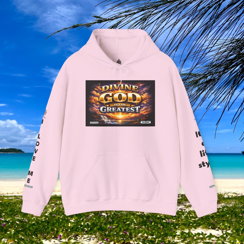 BE DIVINE™ Unisex Heavy Blend Hoodie – Divine God Is the Greatest Faith Statement Sweatshirt