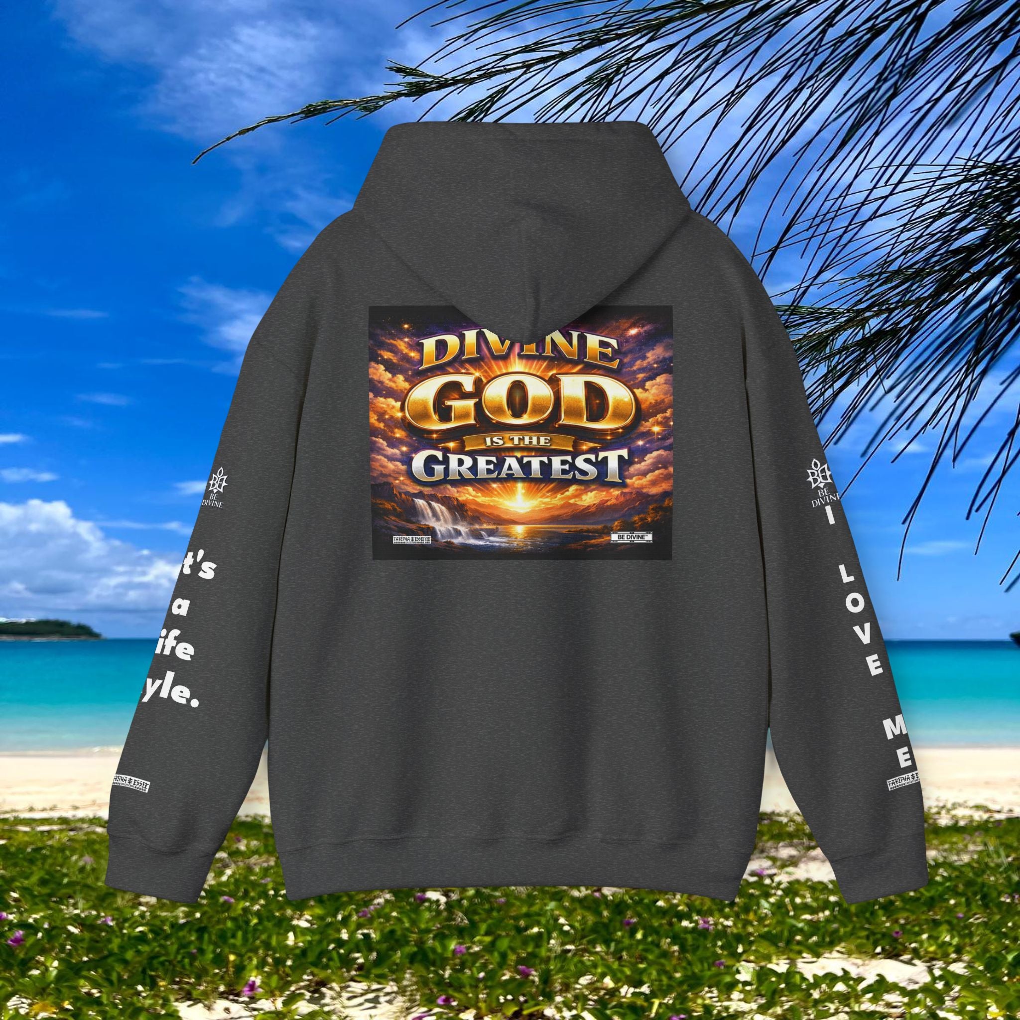 BE DIVINE™ Unisex Heavy Blend Hoodie – Divine God Is the Greatest Faith Statement Sweatshirt