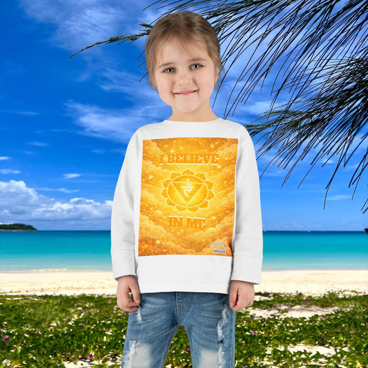 BE DIVINE™ Solar Plexus Toddler Long Sleeve Tee | Confidence & Empowerment Chakra Shirt