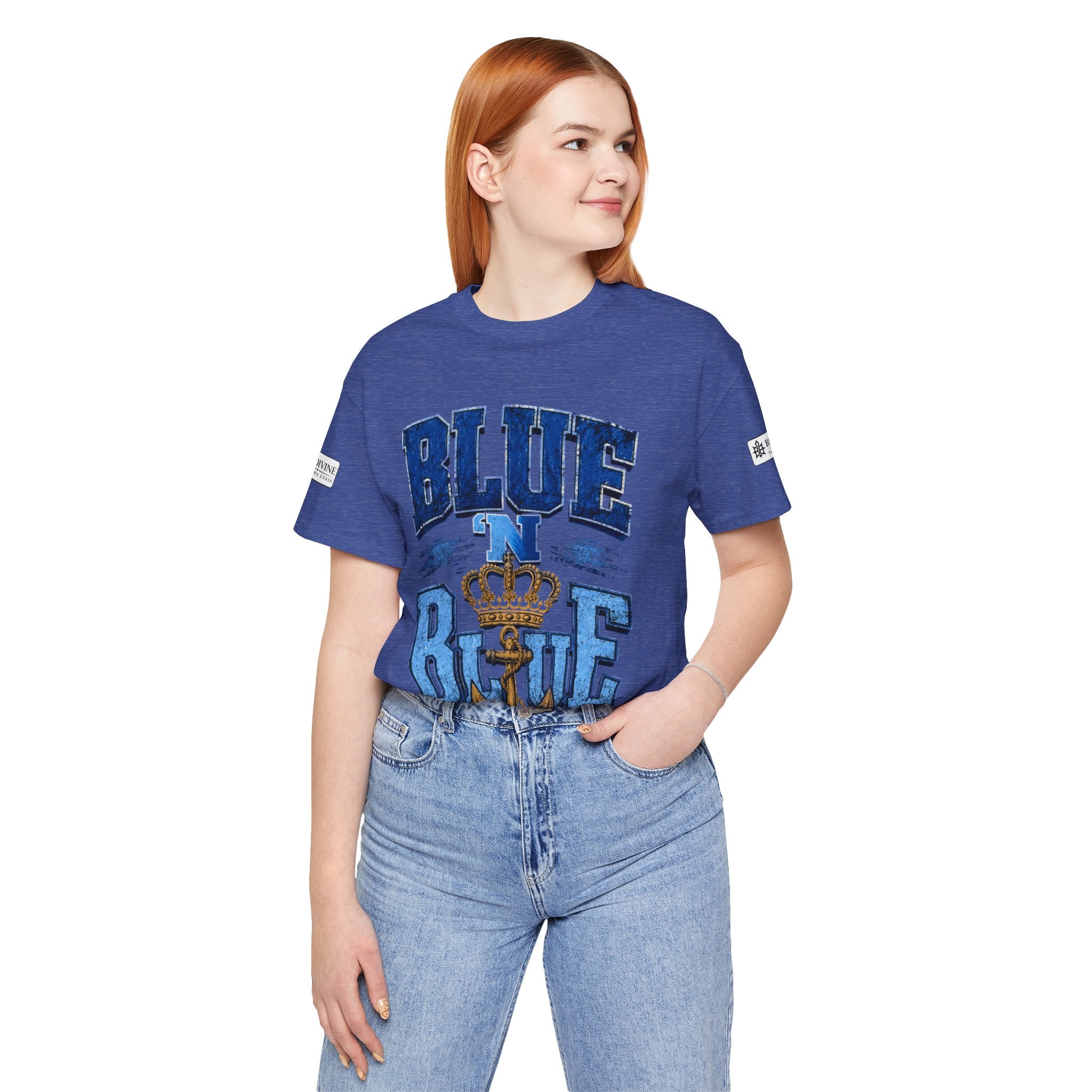 BE DIVINE™ BLUE 'N BLUE T-Shirt – Crown 'N Anchor Edition