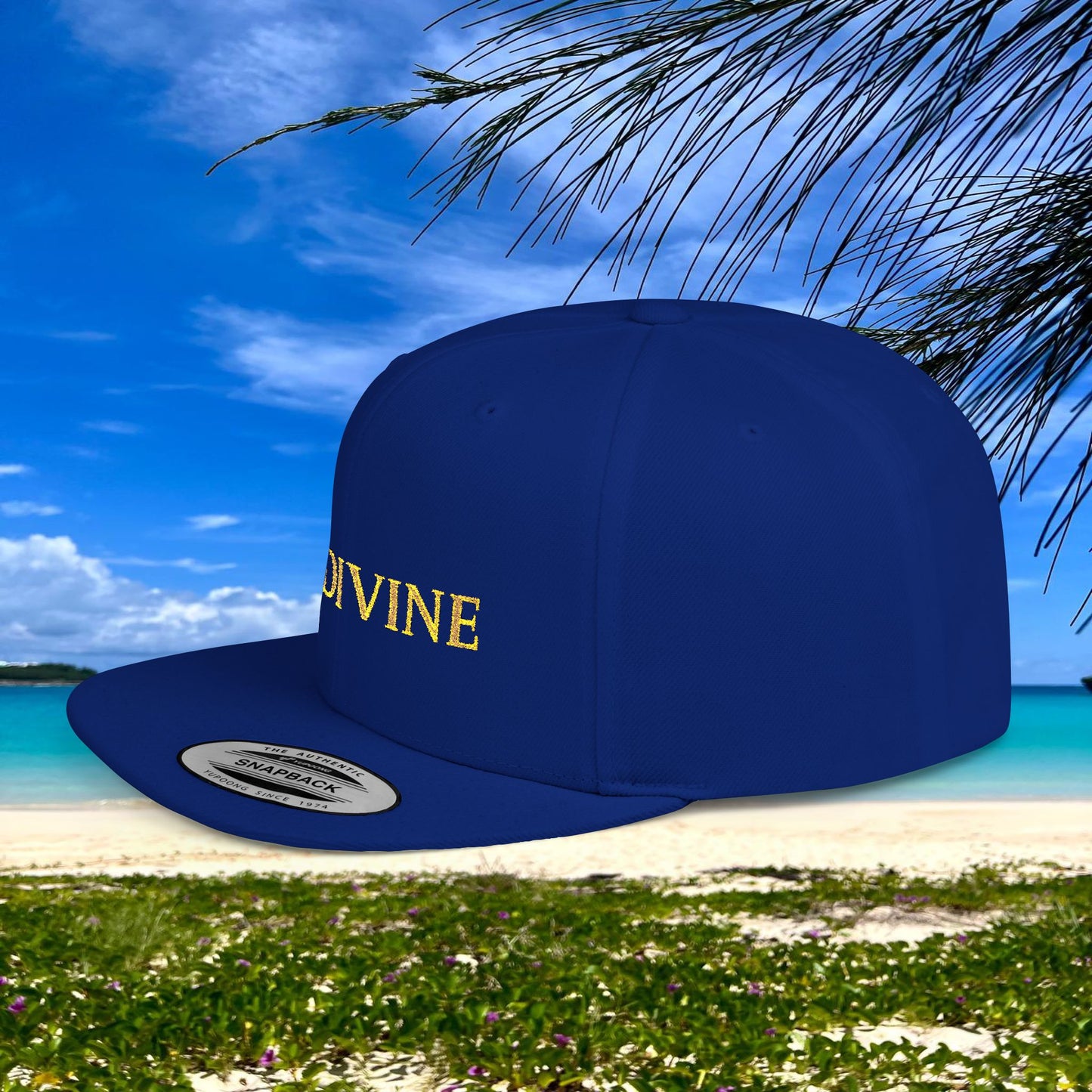 BE DIVINE™ Premium Snapback Cap – Embroidered Gold