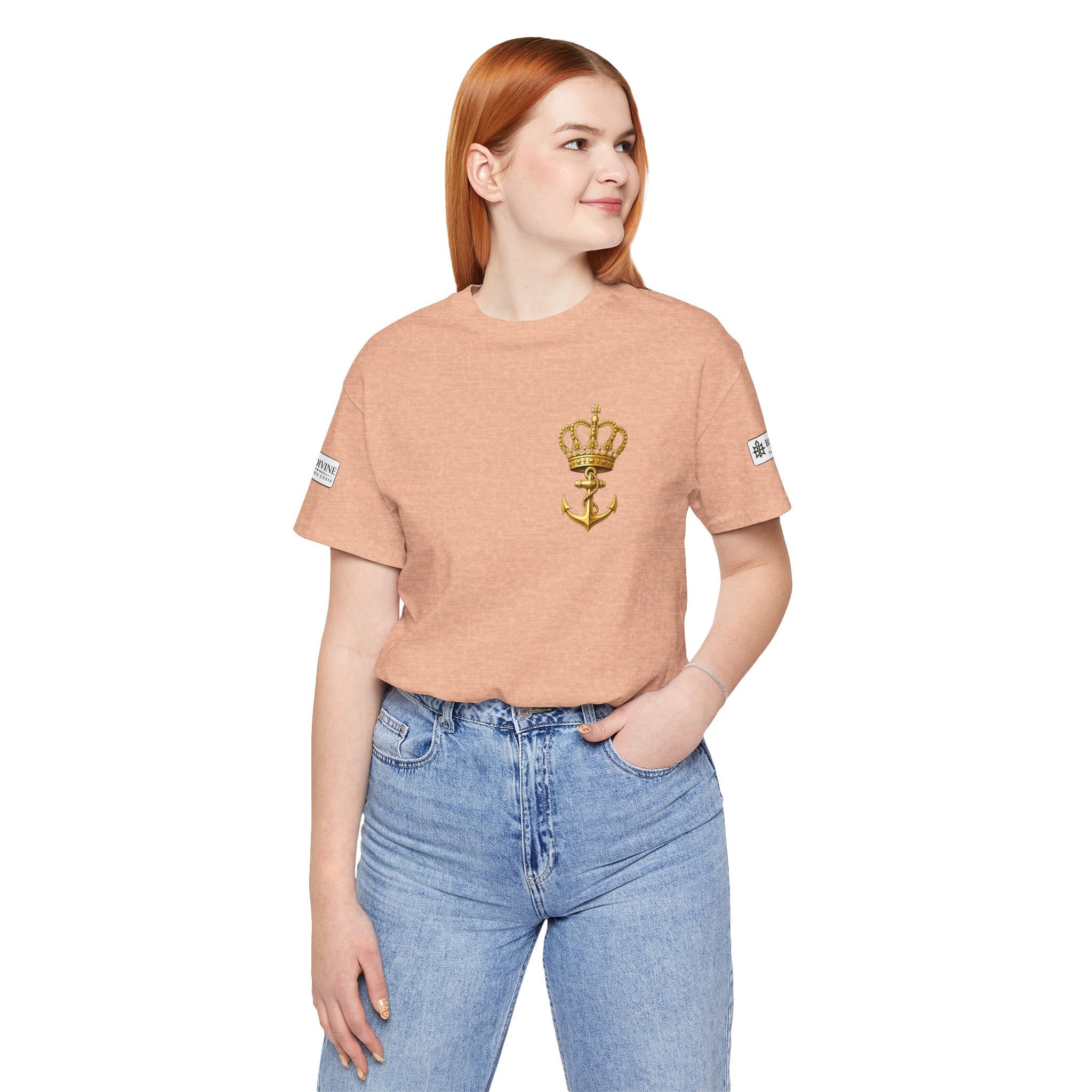 BE DIVINE™ Premium Minimal Crown 'N Anchor Tee – Black & Gold Edition