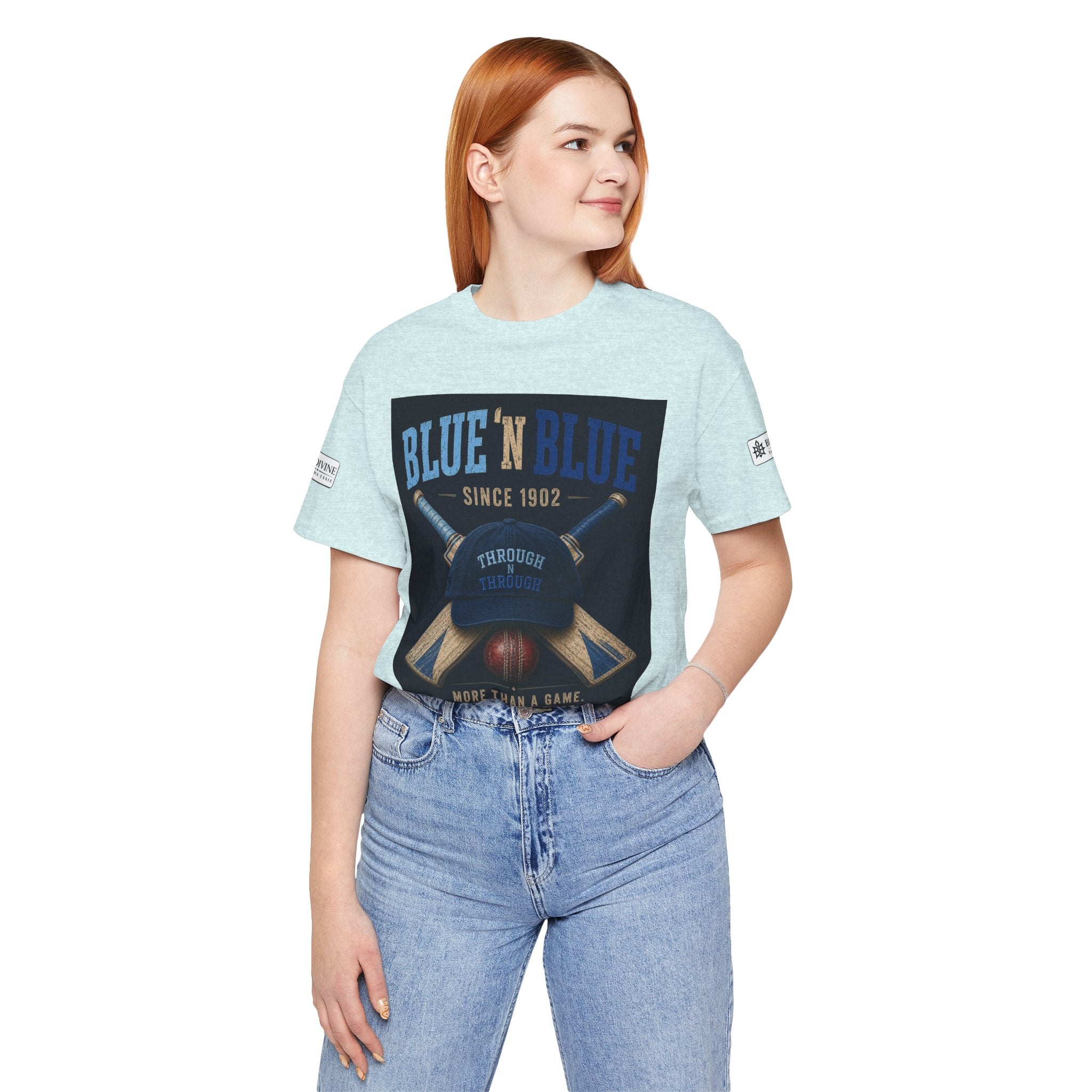 BE DIVINE™ Blue 'N Blue Since 1902 – Through 'N Through Heritage Tee