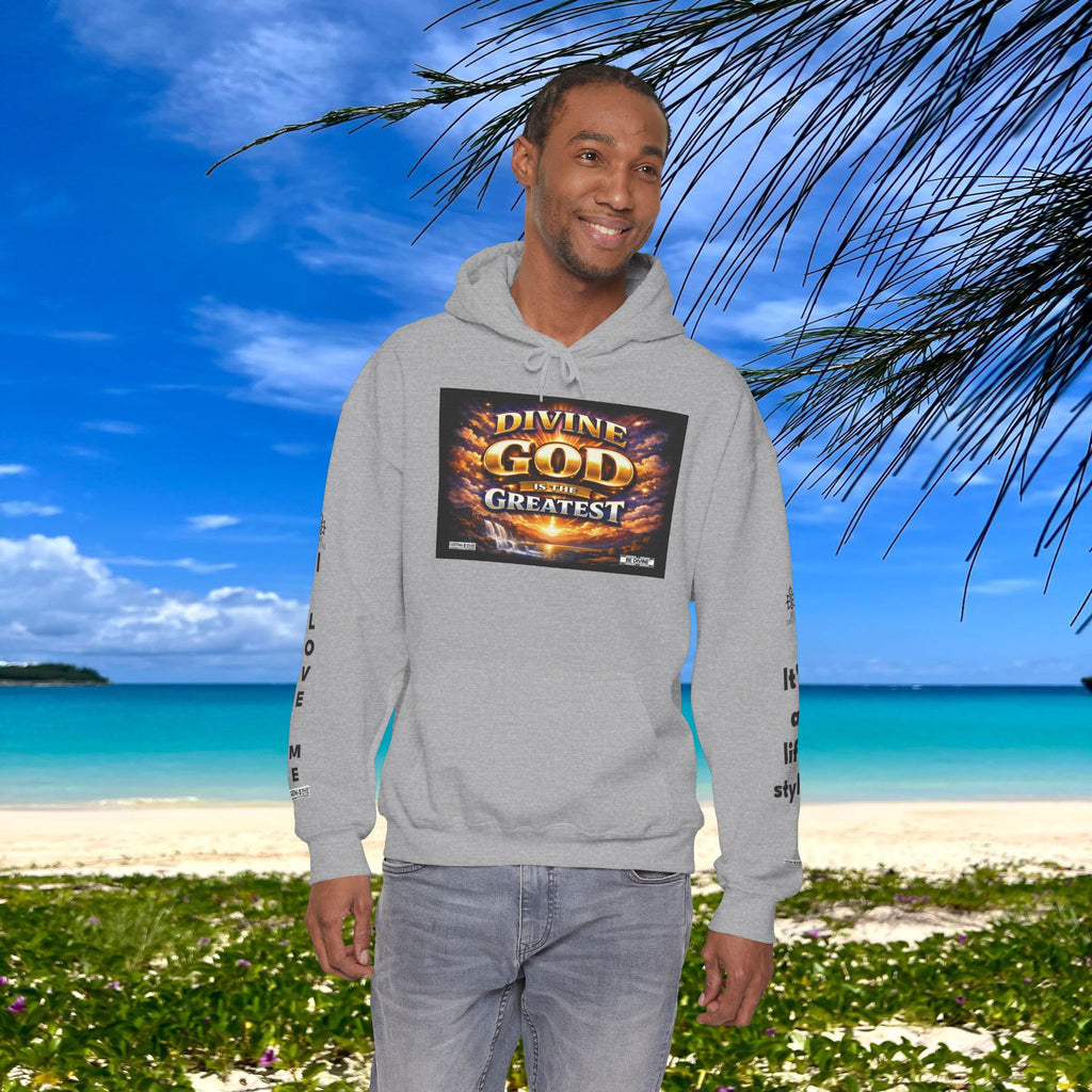 BE DIVINE™ Unisex Heavy Blend Hoodie – Divine God Is the Greatest Faith Statement Sweatshirt