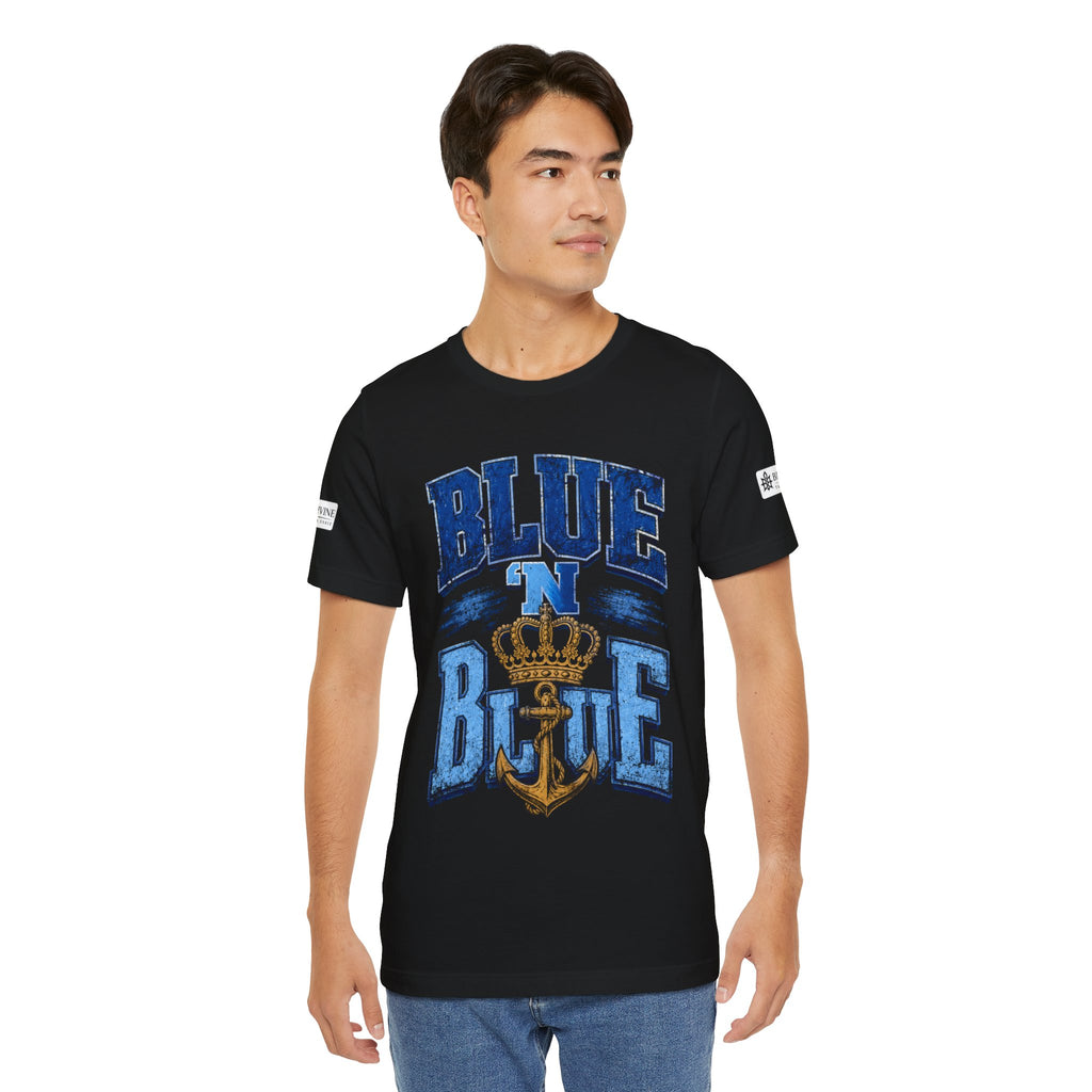 BE DIVINE™ BLUE 'N BLUE T-Shirt – Crown 'N Anchor Edition