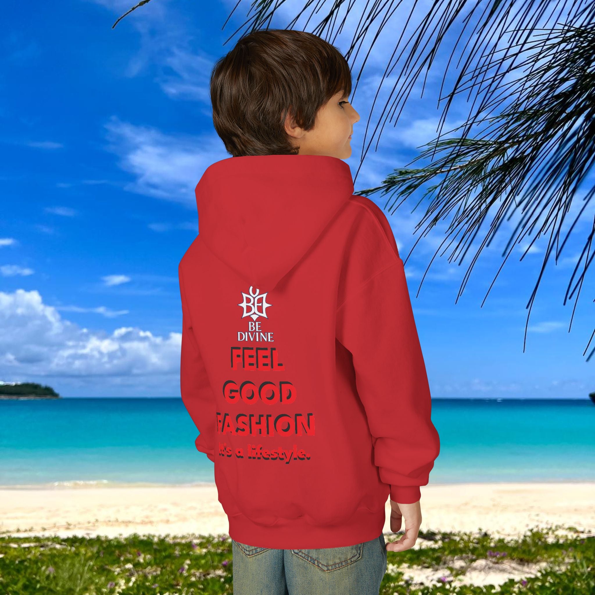BE DIVINE™ Youth Hoodie – Gender Neutral, Soft Cotton, Inspirational Print (Youth S–XL)