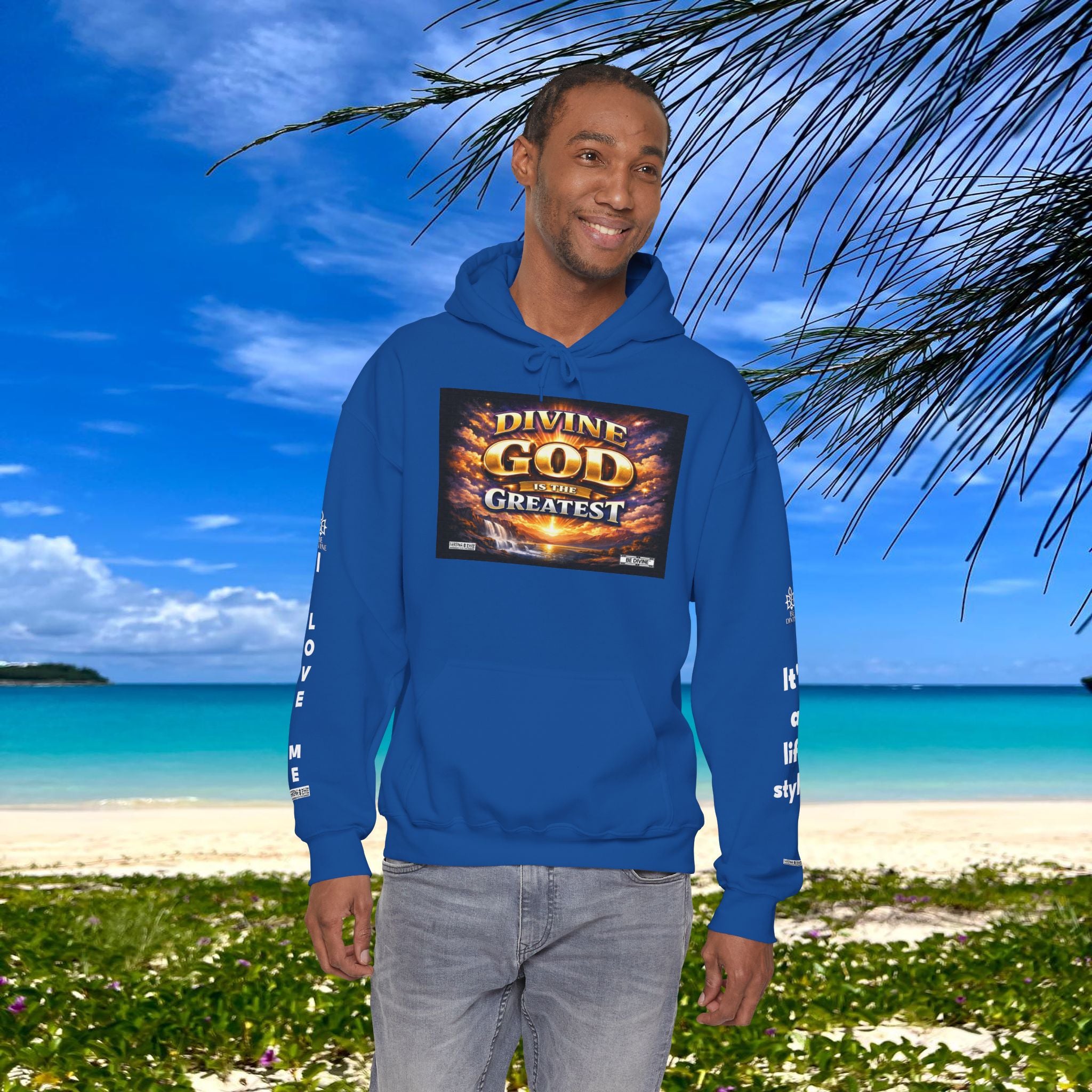 BE DIVINE™ Unisex Heavy Blend Hoodie – Divine God Is the Greatest Faith Statement Sweatshirt