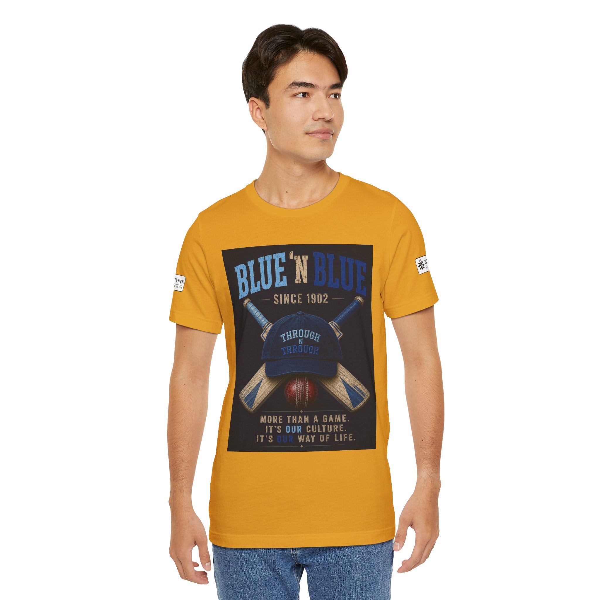 BE DIVINE™ Blue 'N Blue Since 1902 – Through 'N Through Heritage Tee
