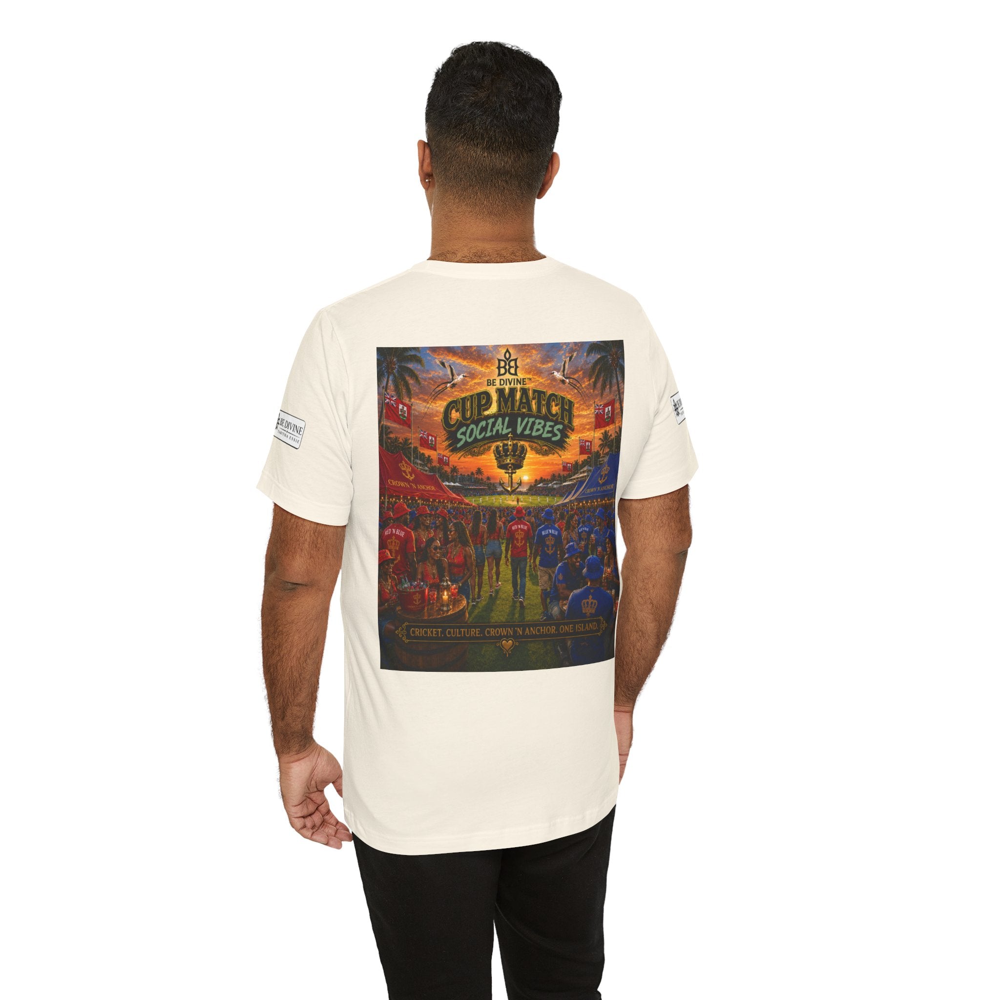 BE DIVINE™ Cup Match Social Vibes Tee – Crown 'N Anchor Edition