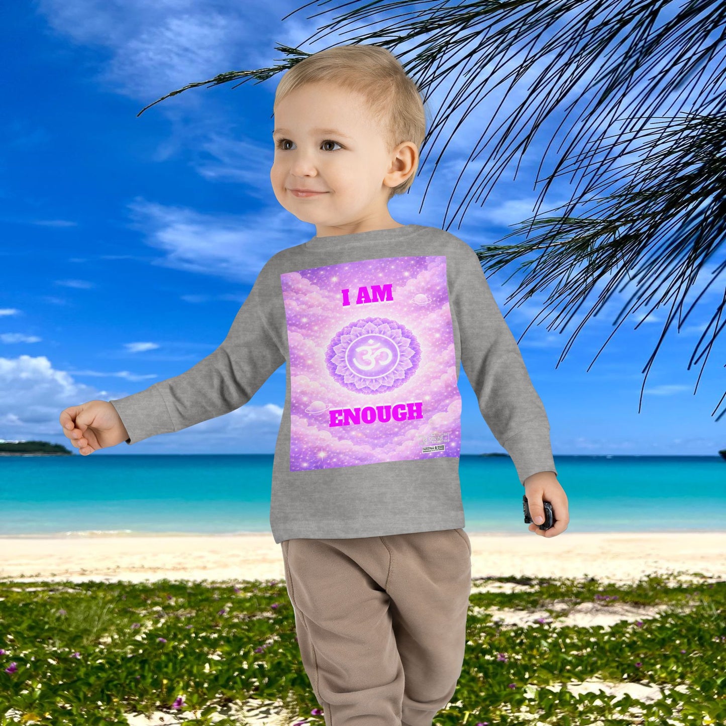 BE DIVINE™ Crown Chakra Toddler Long Sleeve Tee | Worthiness & Inner Peace Shirt