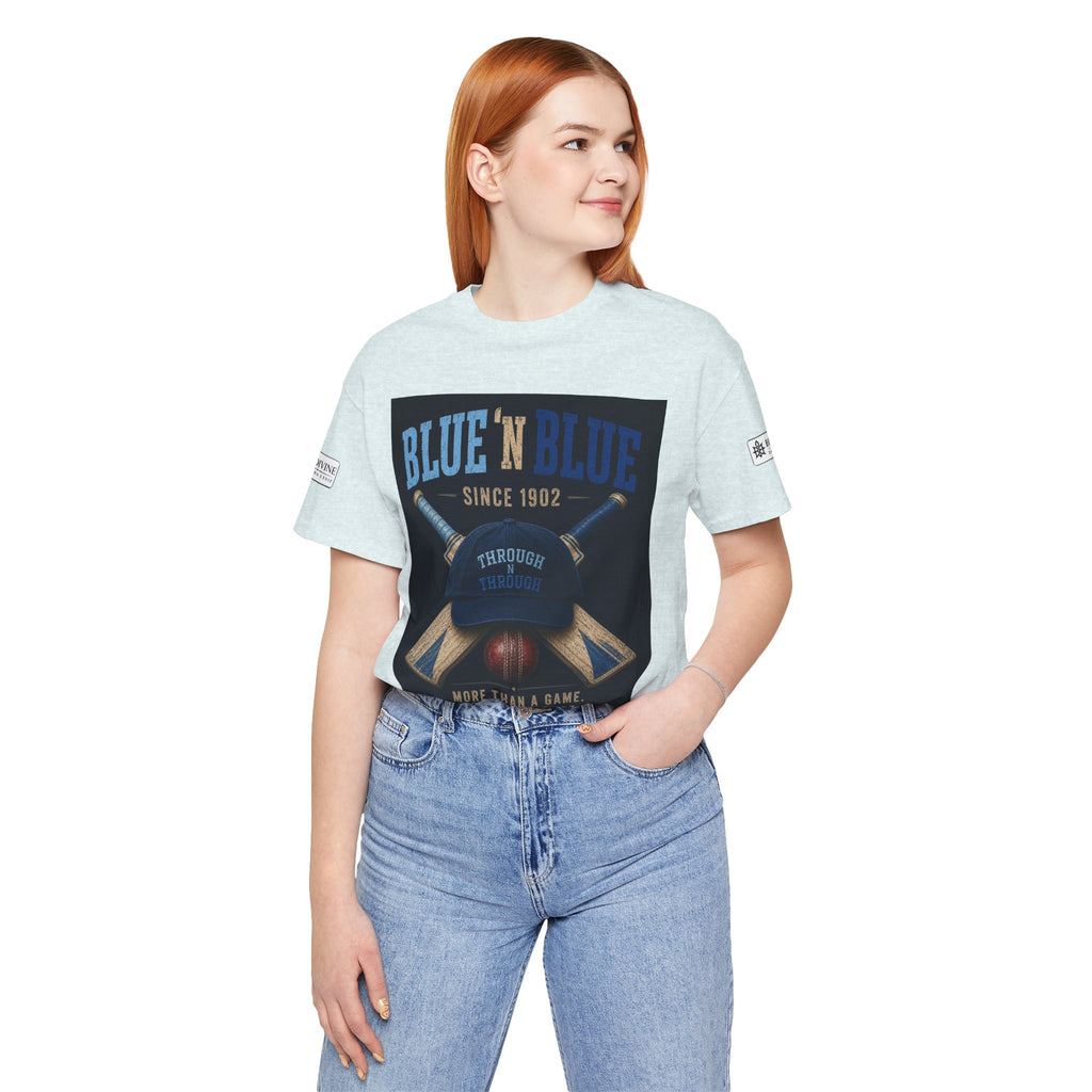 BE DIVINE™ Blue 'N Blue Since 1902 – Through 'N Through Heritage Tee