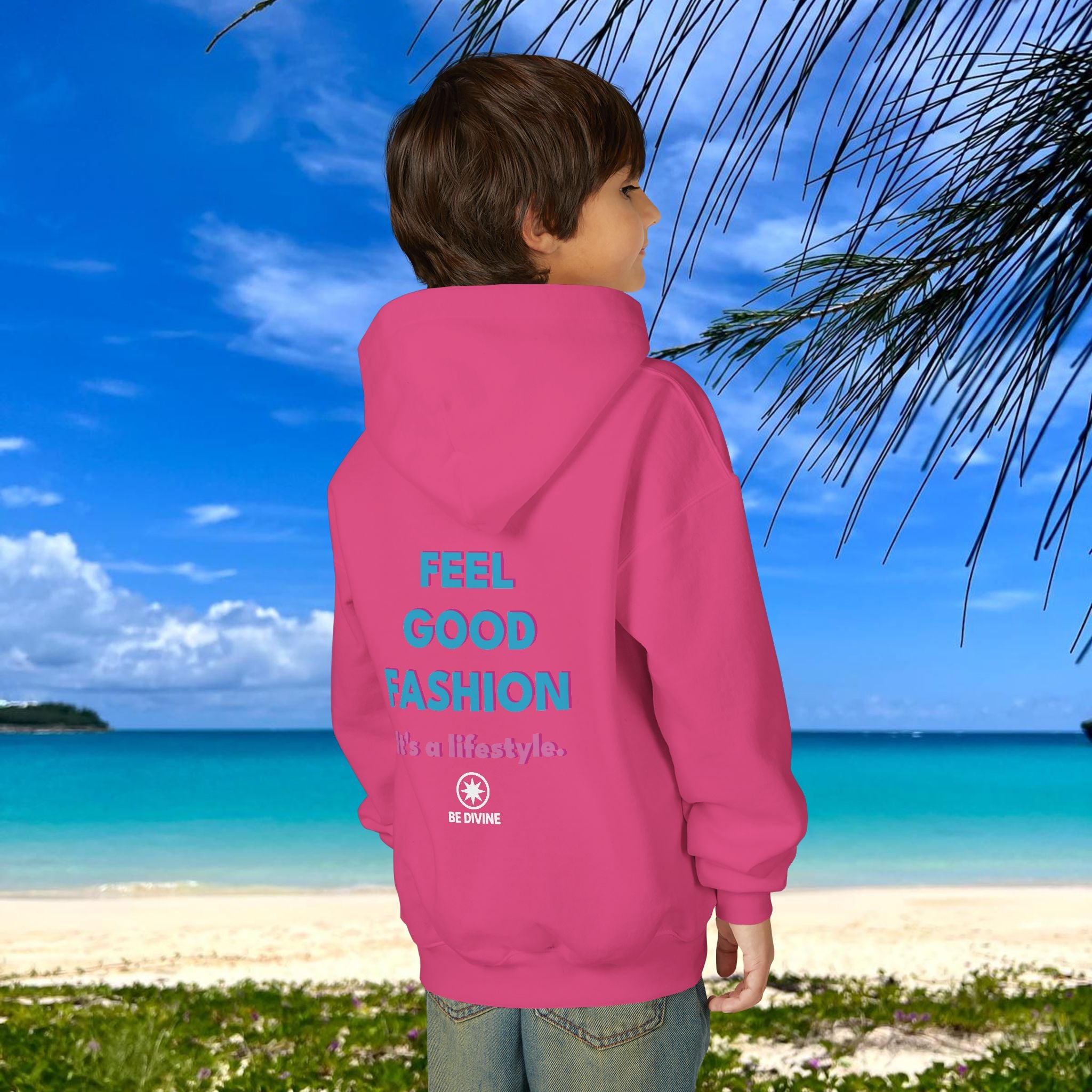 BE DIVINE™ Youth Hoodie – Gender Neutral, Soft Cotton, Inspirational Print (Youth S–XL)