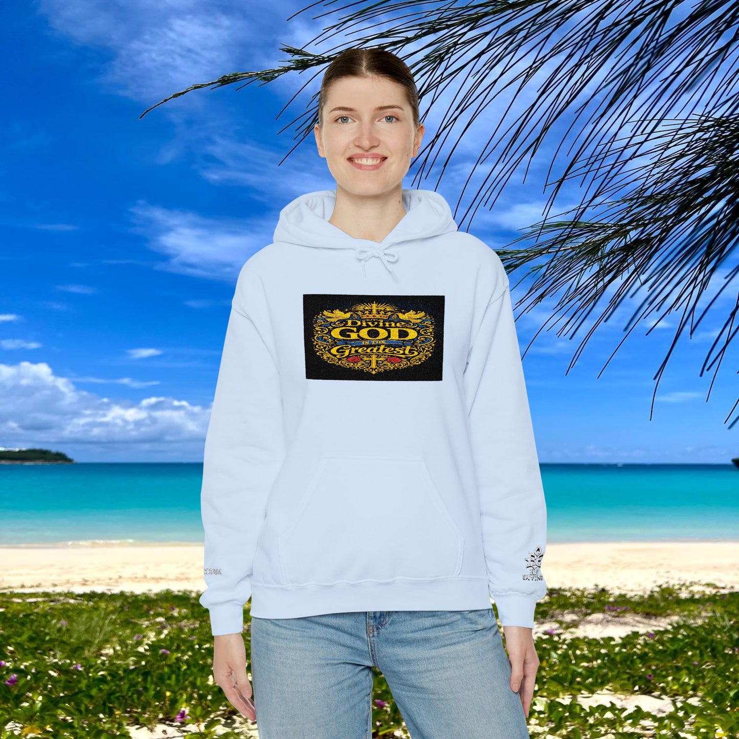 BE DIVINE™ “Divine God Is the Greatest” Embroidered Unisex Hoodie