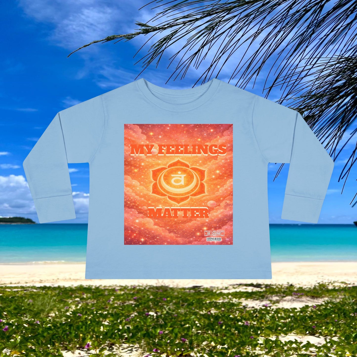 BE DIVINE™ Sacral Chakra Toddler Long Sleeve Tee | Emotional Expression & Creativity Shirt
