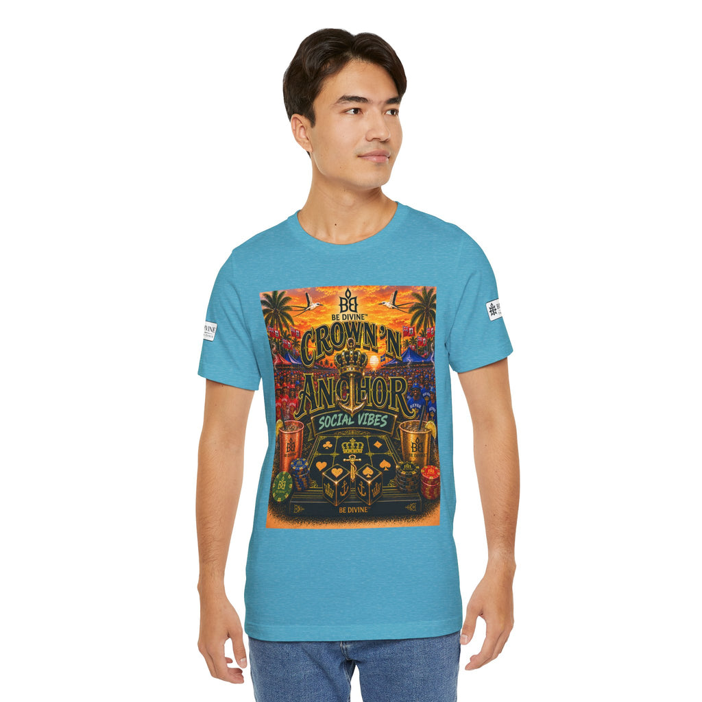 BE DIVINE™ Cup Match Social Vibes Tee – Crown 'N Anchor Edition