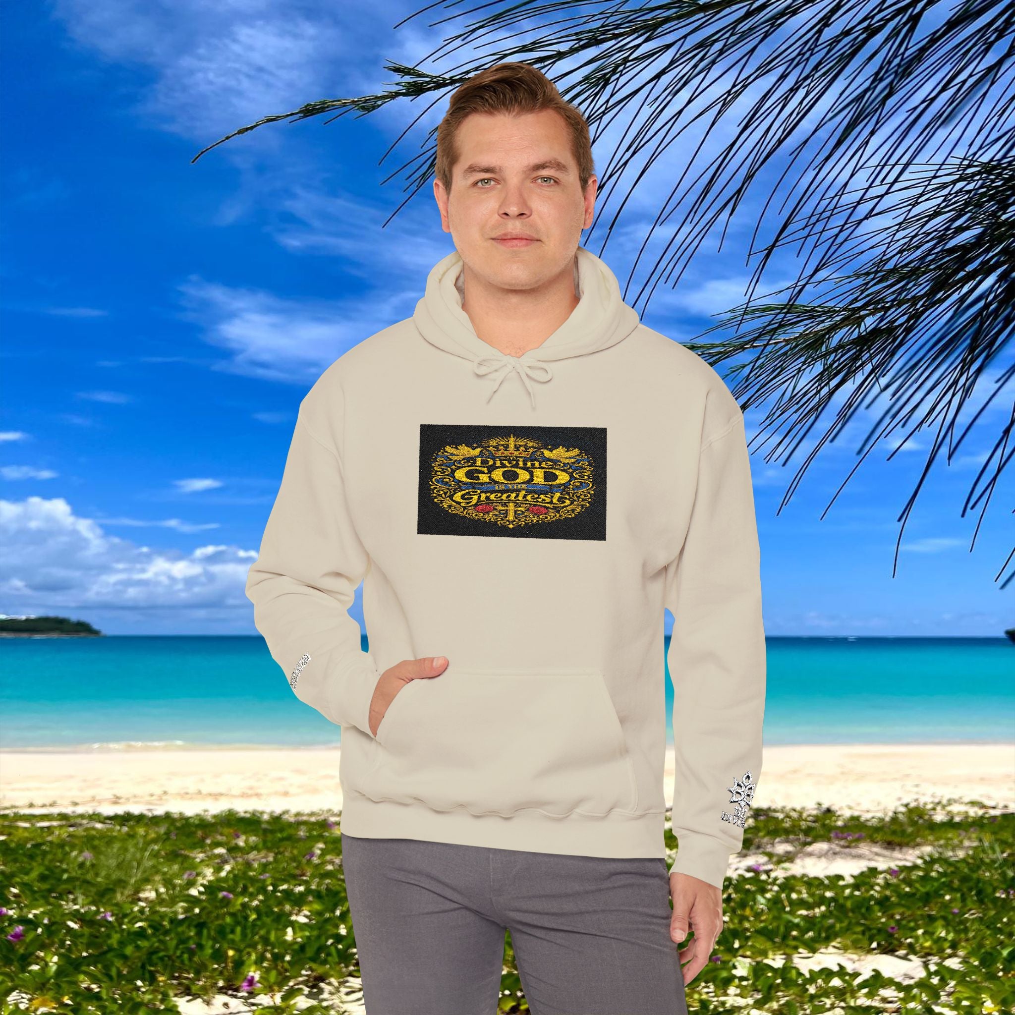 BE DIVINE™ “Divine God Is the Greatest” Embroidered Unisex Hoodie