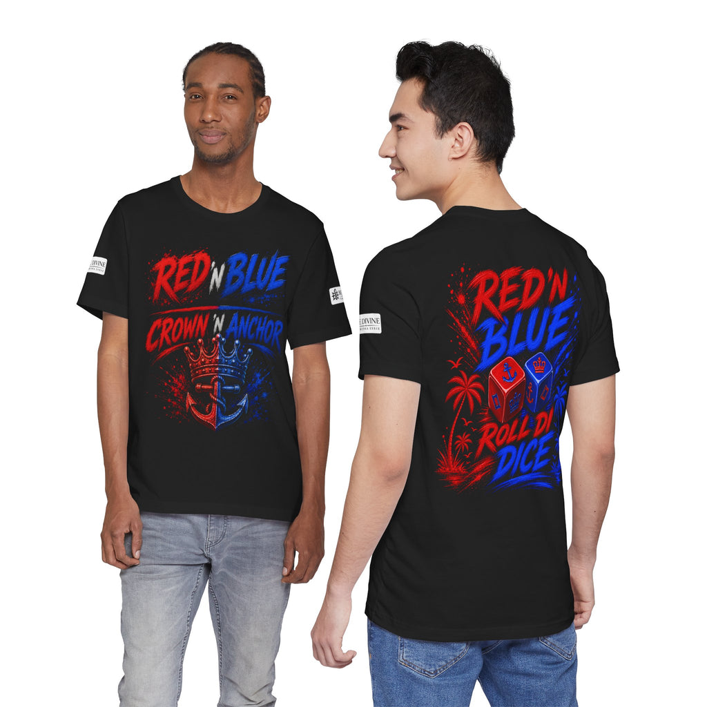 BE DIVINE™ Red ’N Blue Crown ’N Anchor Tee