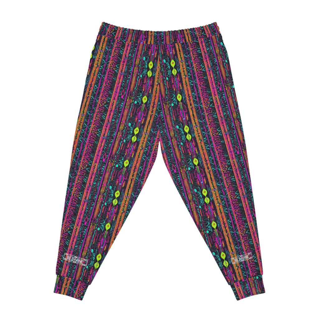 BE DIVINE™ Abstract Neon Unisex Athletic Joggers - by Tabitha Essie