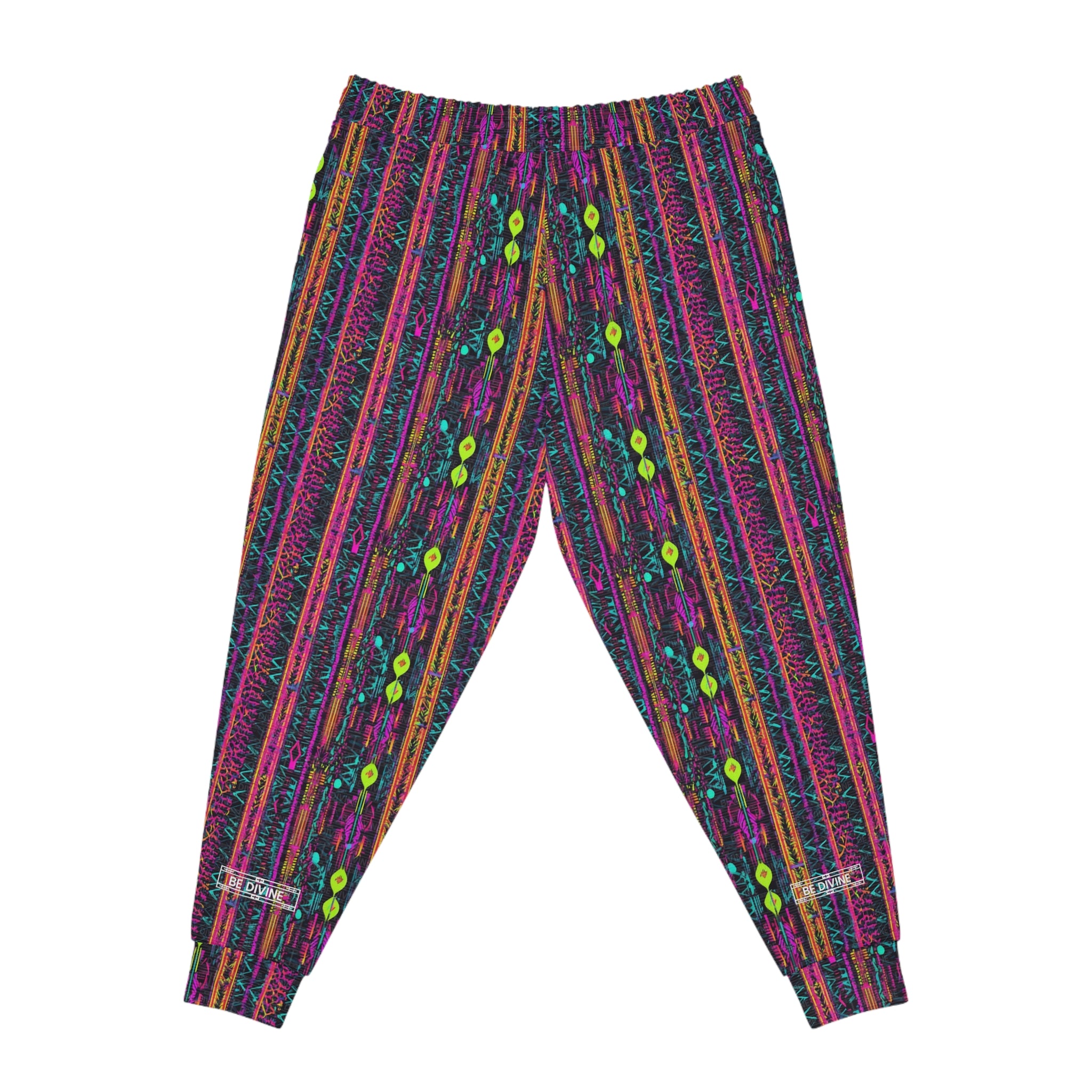 BE DIVINE™ Abstract Neon Unisex Athletic Joggers - by Tabitha Essie