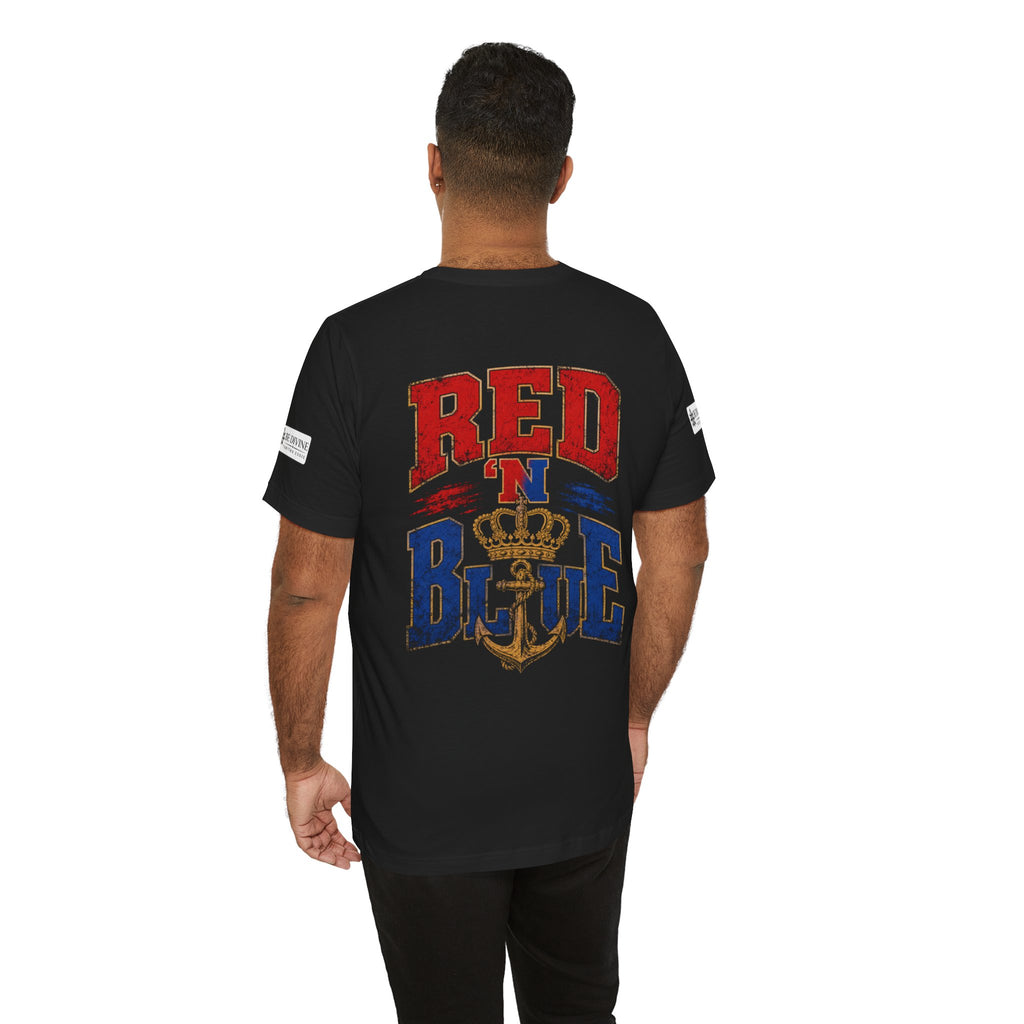 BE DIVINE™ RED 'N BLUE Tee – Crown 'N Anchor Edition