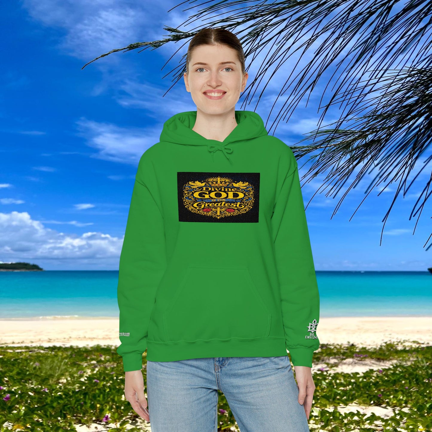 BE DIVINE™ “Divine God Is the Greatest” Embroidered Unisex Hoodie