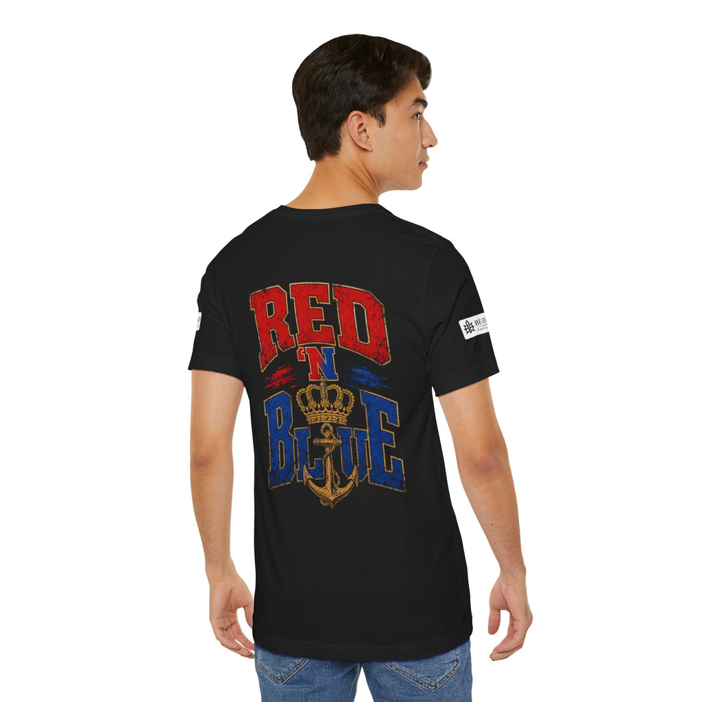 BE DIVINE™ RED 'N BLUE Tee – Crown 'N Anchor Edition