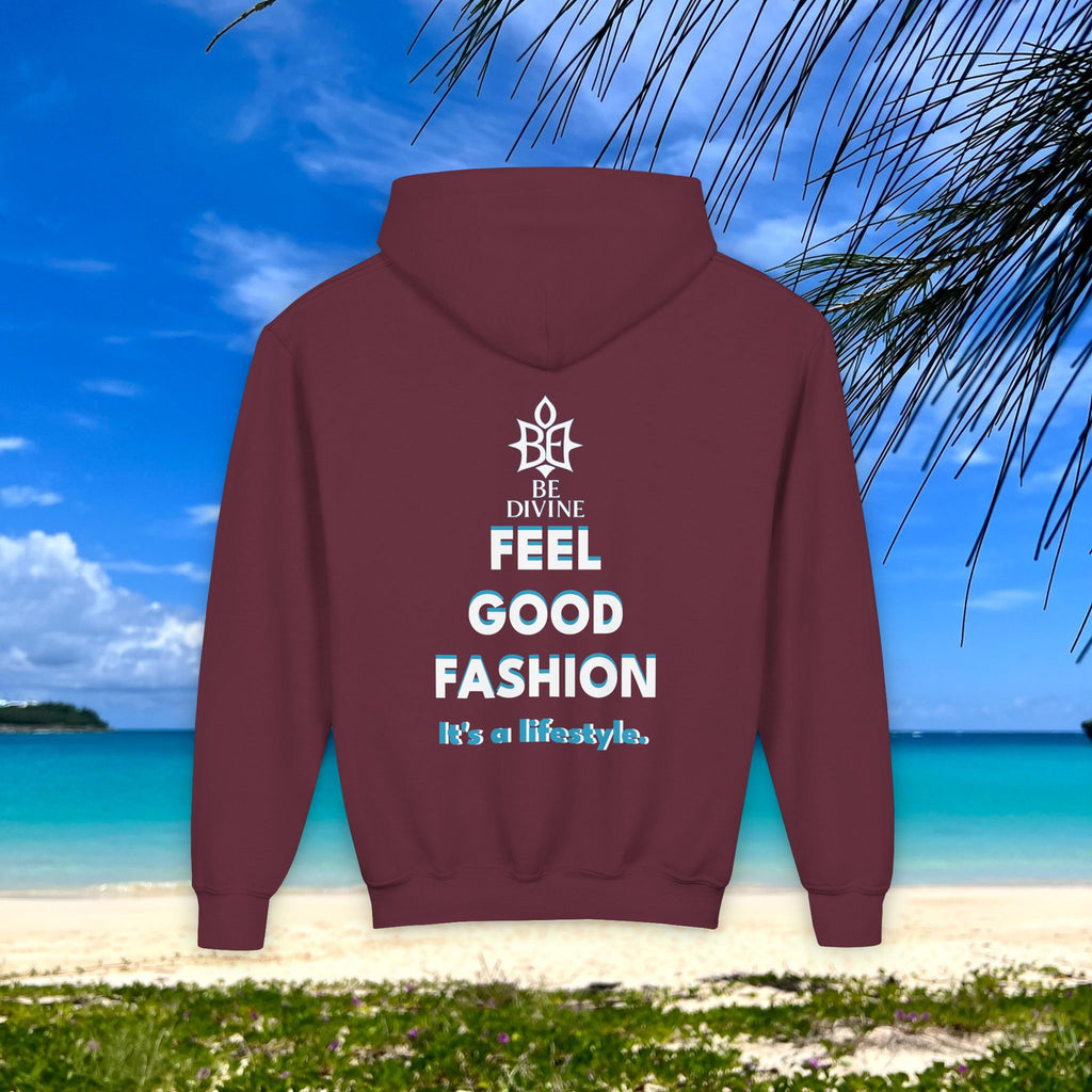 BE DIVINE™ Youth Hoodie – Gender Neutral, Soft Cotton, Inspirational Print (Youth S–XL)
