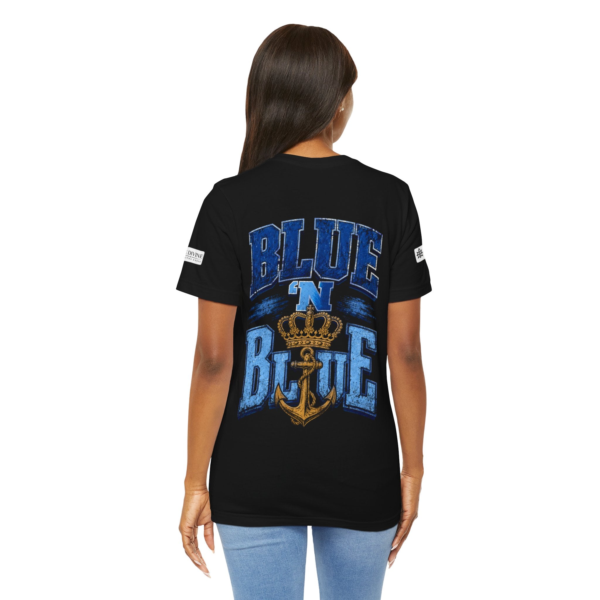 BE DIVINE™ BLUE 'N BLUE T-Shirt – Crown 'N Anchor Edition