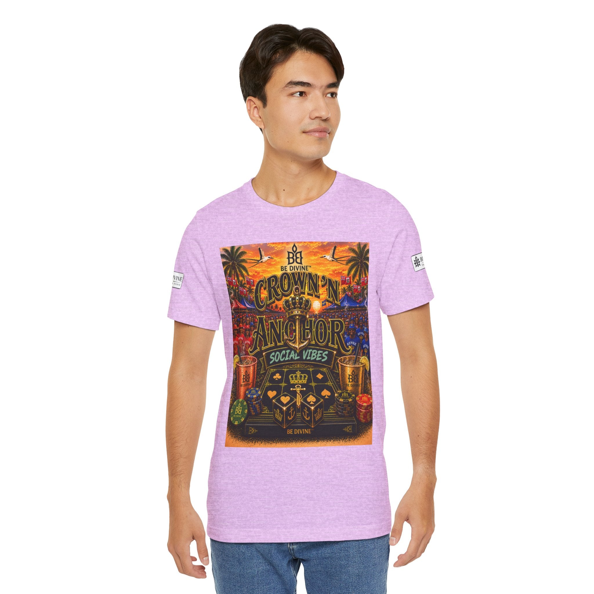 BE DIVINE™ Cup Match Social Vibes Tee – Crown 'N Anchor Edition