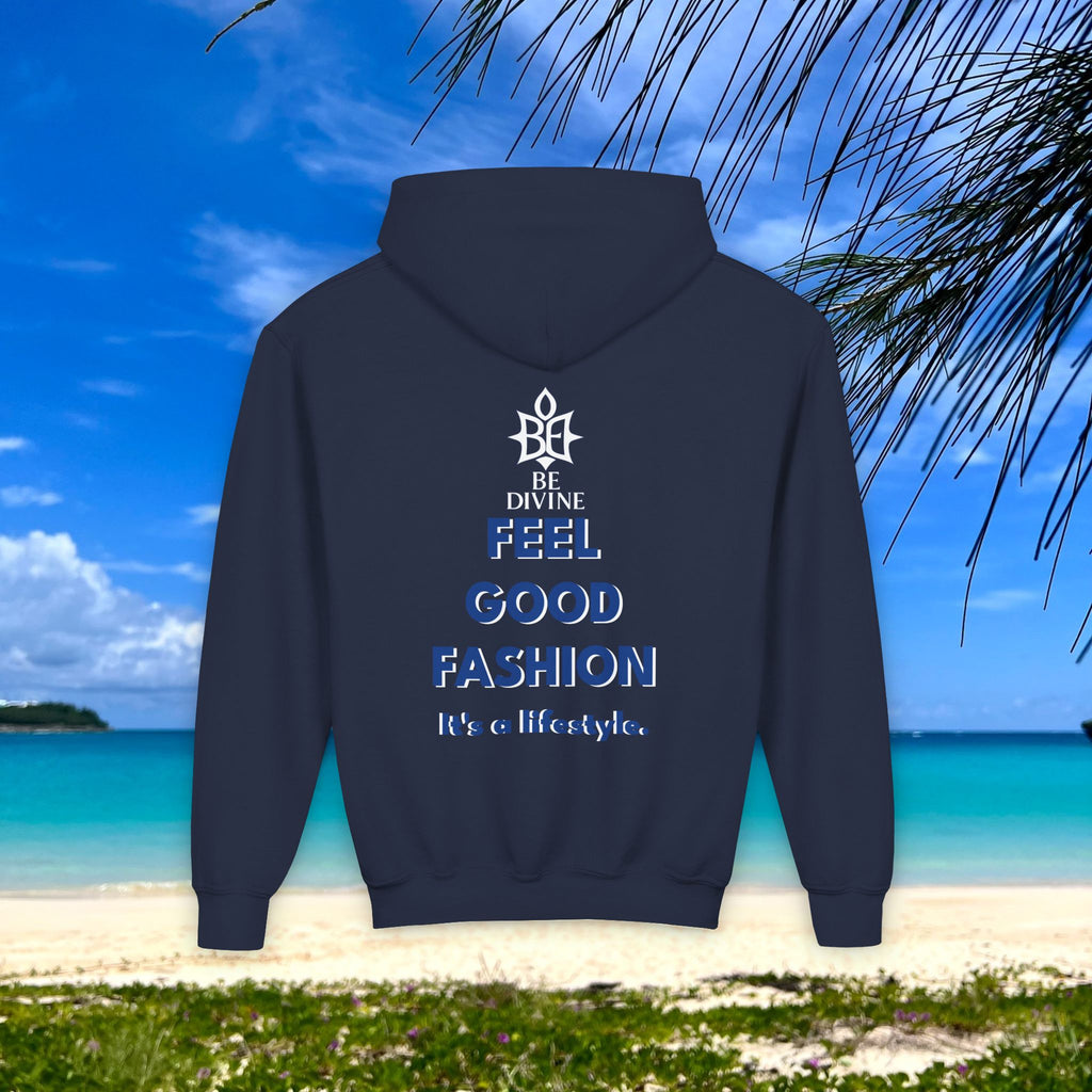 BE DIVINE™ Youth Hoodie – Gender Neutral, Soft Cotton, Inspirational Print (Youth S–XL)