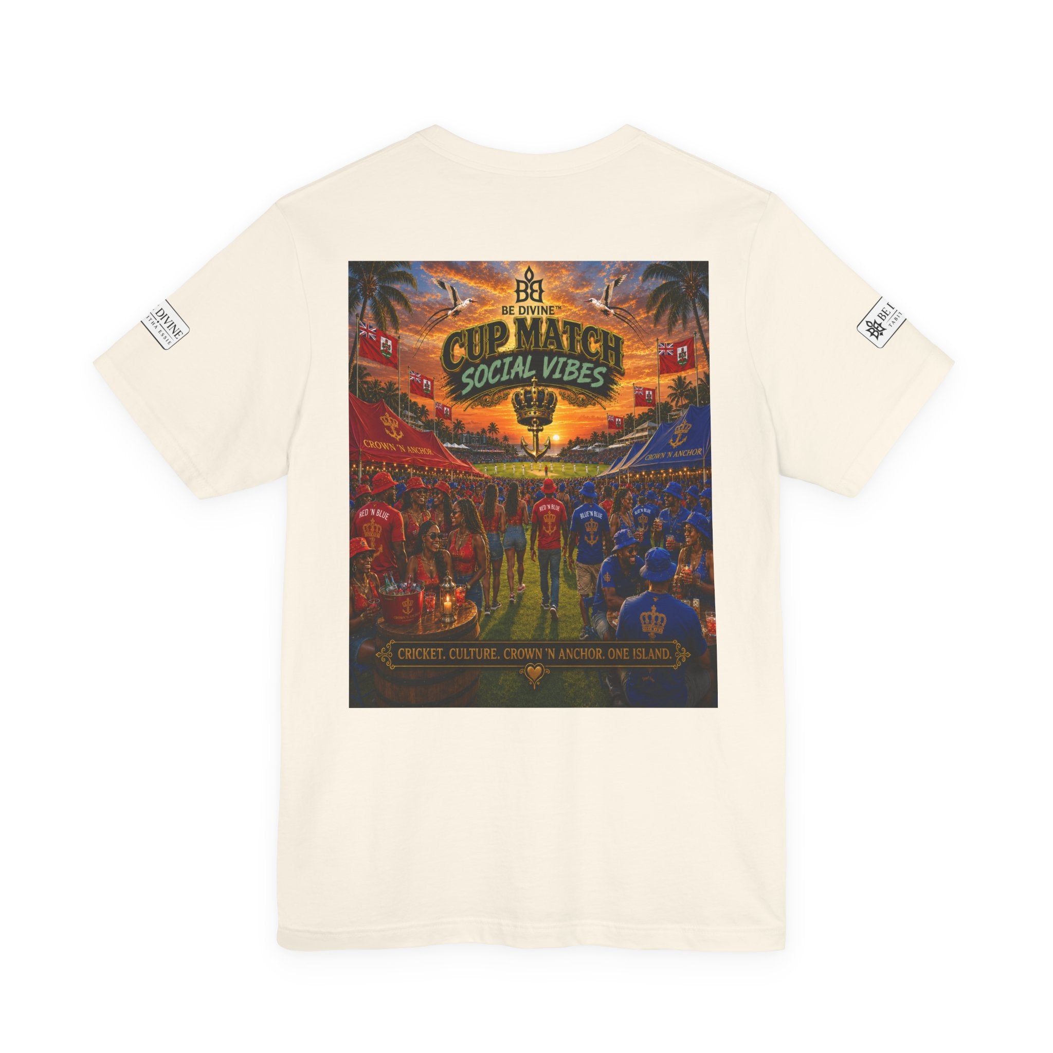 BE DIVINE™ Cup Match Social Vibes Tee – Crown 'N Anchor Edition