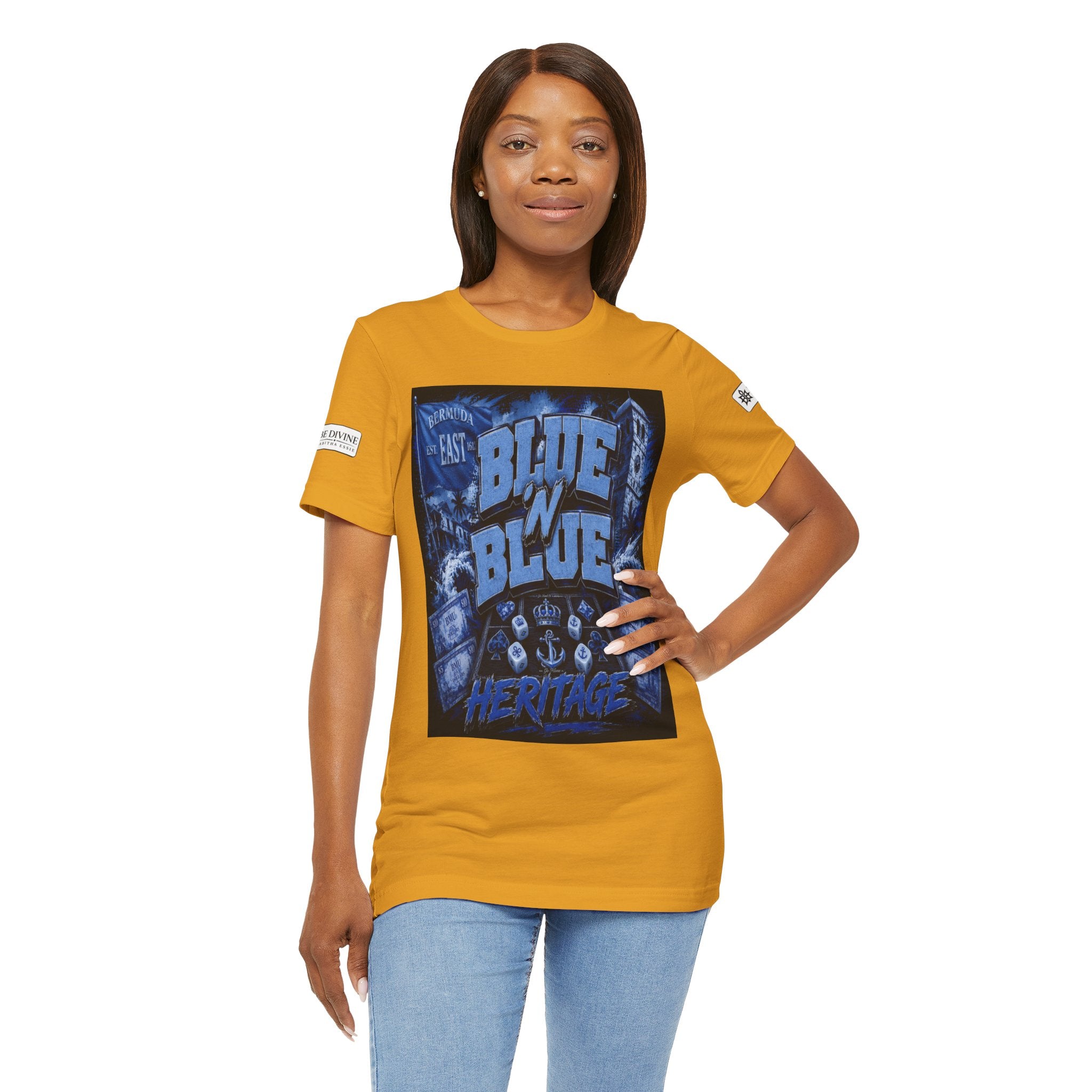 BE DIVINE™ Blue 'N Blue Heritage – I'm Here For Crown & Anchor Tee