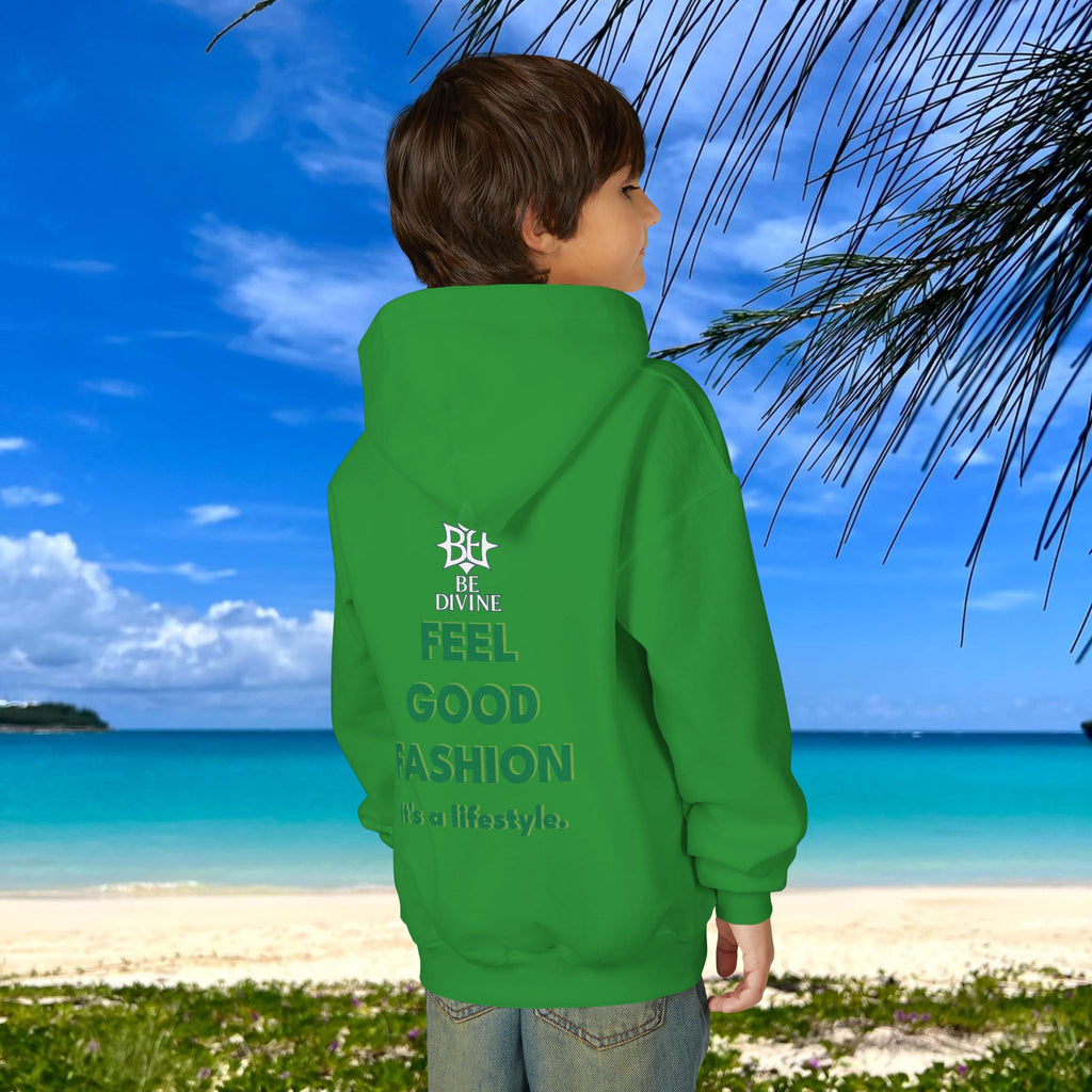 BE DIVINE™ Youth Hoodie – Gender Neutral, Soft Cotton, Inspirational Print (Youth S–XL)