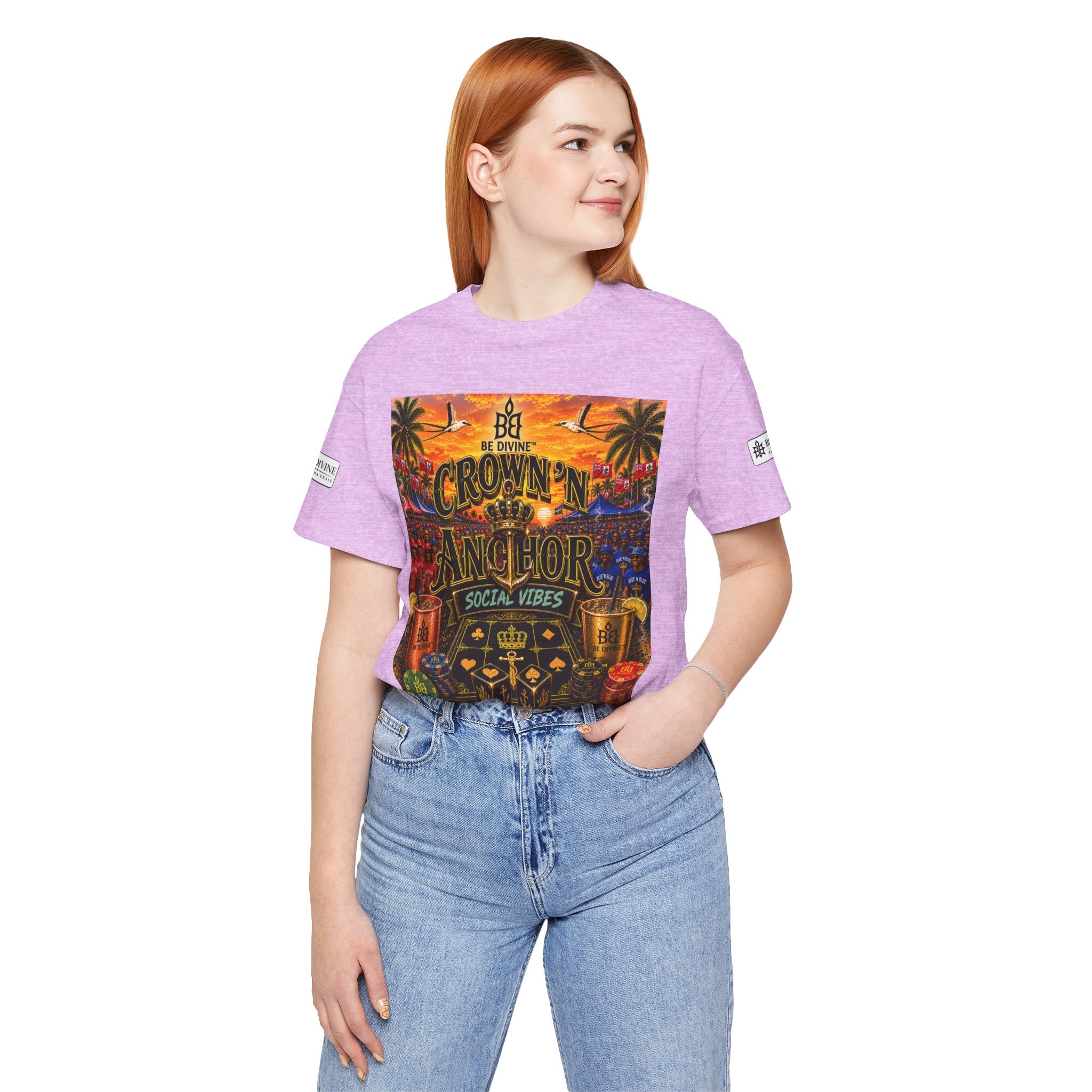 BE DIVINE™ Cup Match Social Vibes Tee – Crown 'N Anchor Edition