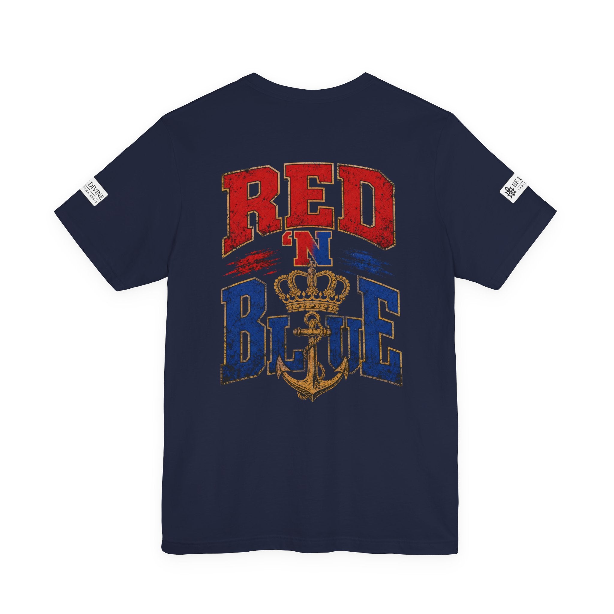 BE DIVINE™ RED 'N BLUE Tee – Crown 'N Anchor Edition