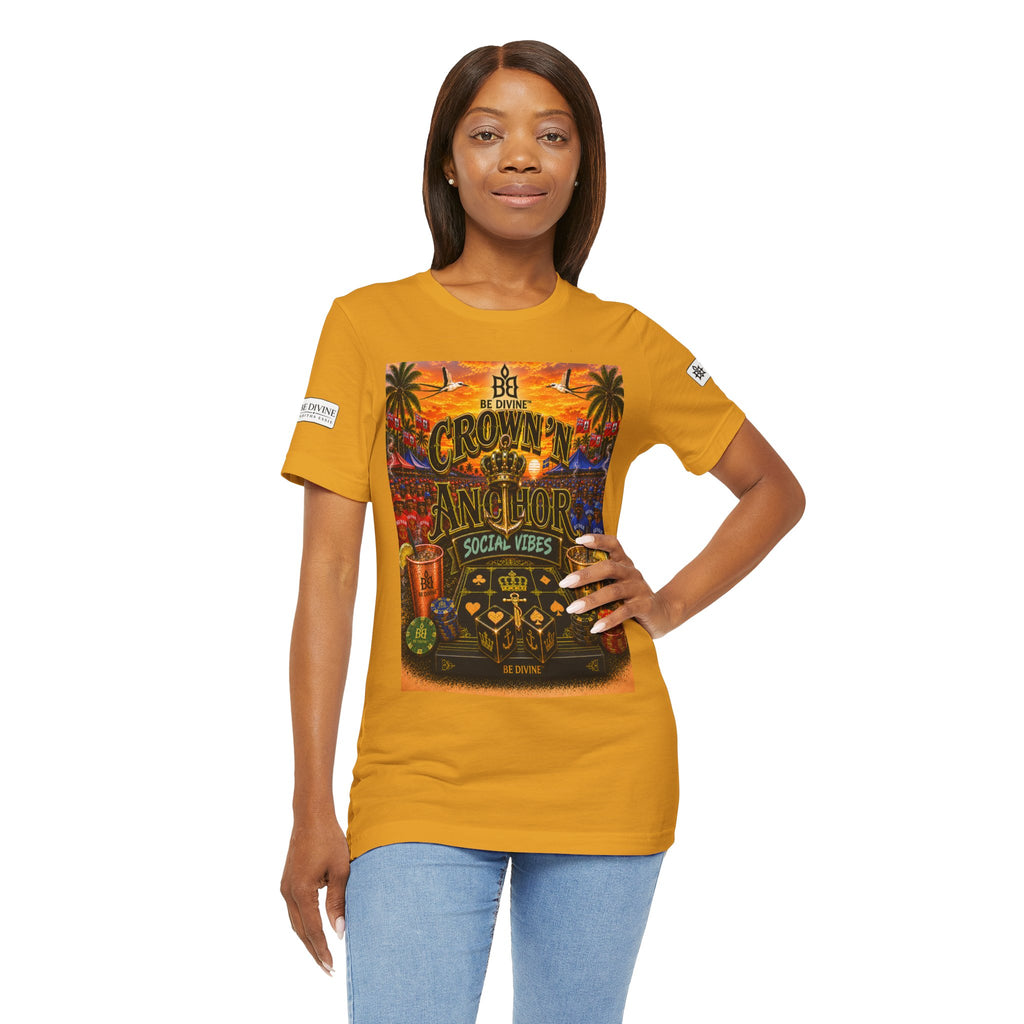 BE DIVINE™ Cup Match Social Vibes Tee – Crown 'N Anchor Edition
