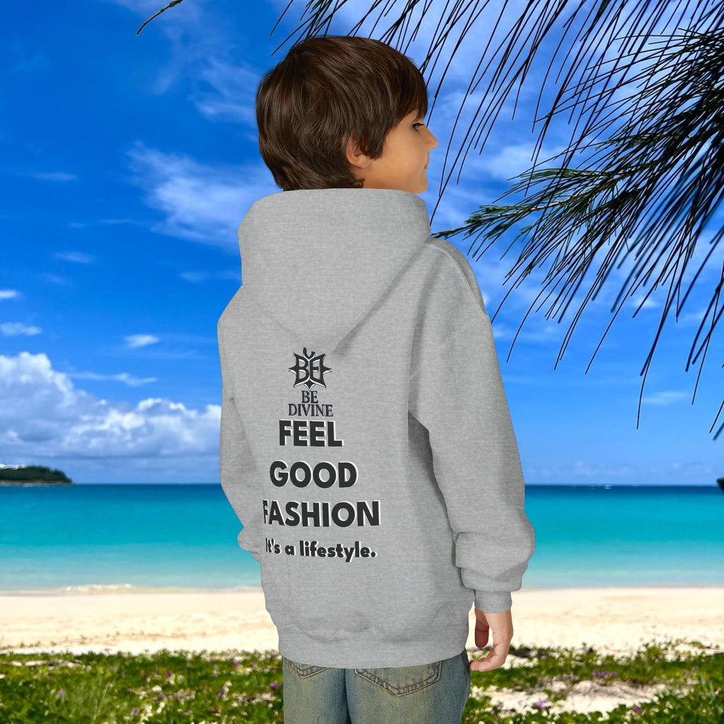 BE DIVINE™ Youth Hoodie – Gender Neutral, Soft Cotton, Inspirational Print (Youth S–XL)
