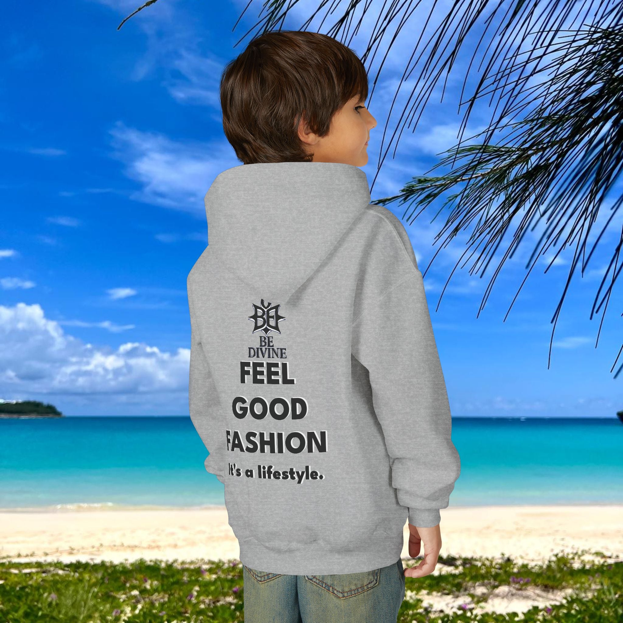 BE DIVINE™ Youth Hoodie – Gender Neutral, Soft Cotton, Inspirational Print (Youth S–XL)