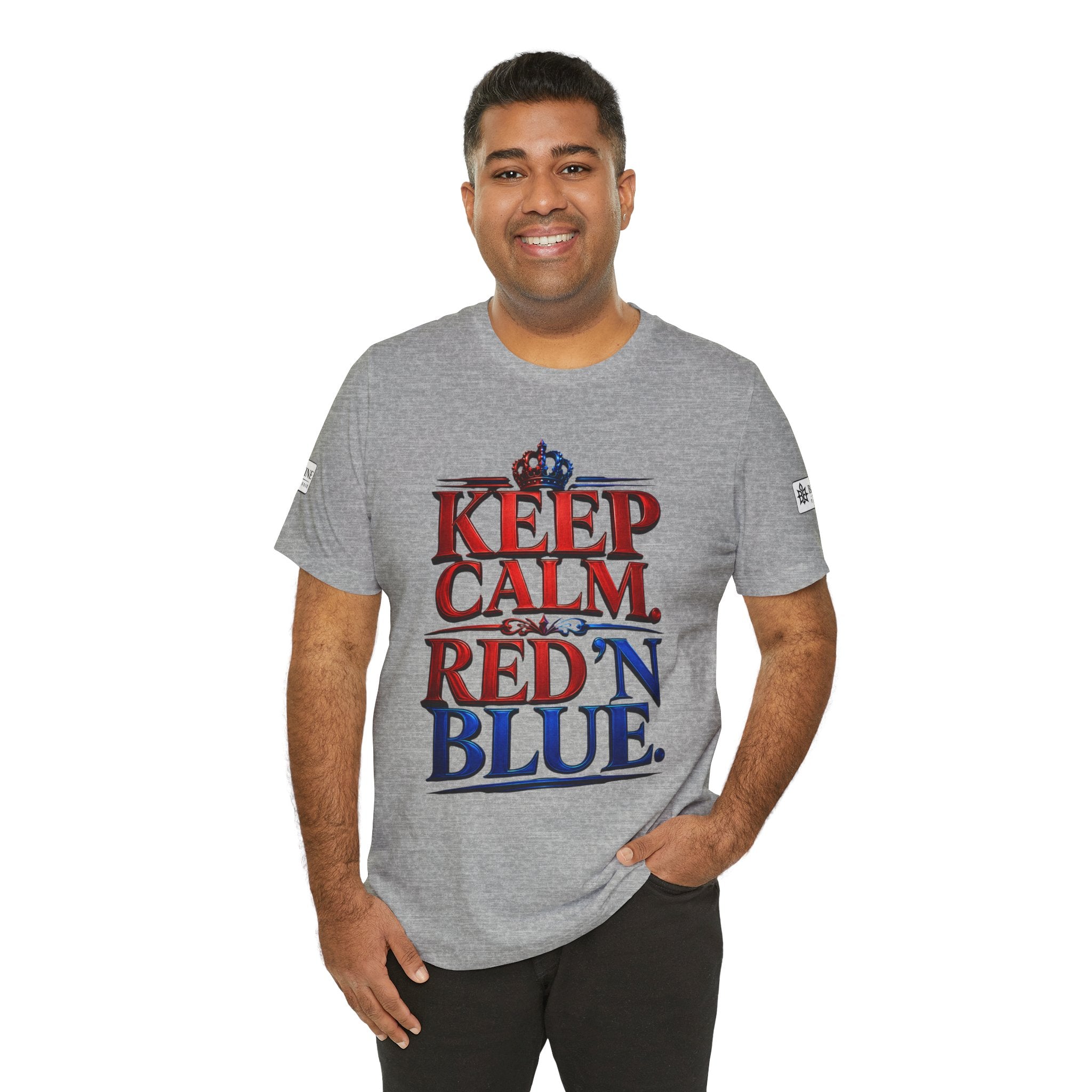 BE DIVINE™ Keep Calm. Red ’N Blue. Tee