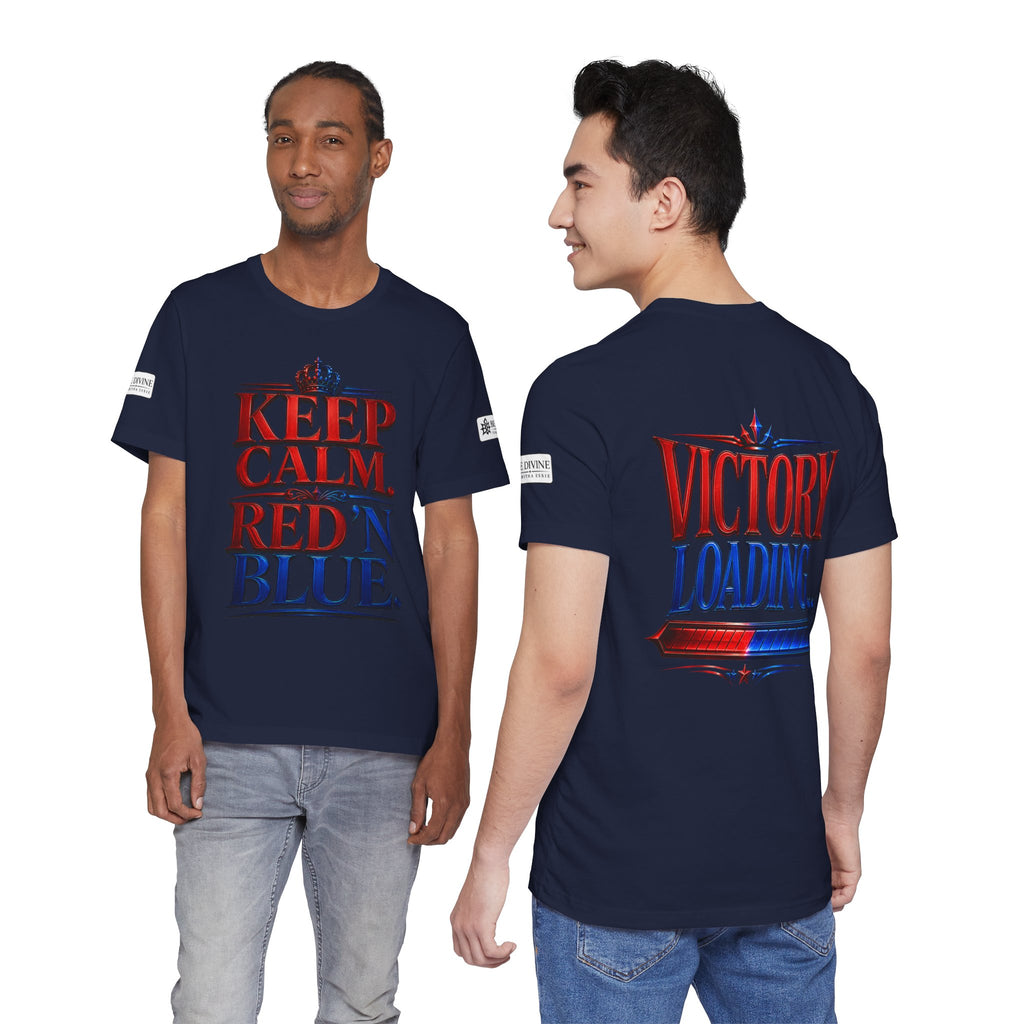 BE DIVINE™ Keep Calm. Red ’N Blue. Tee