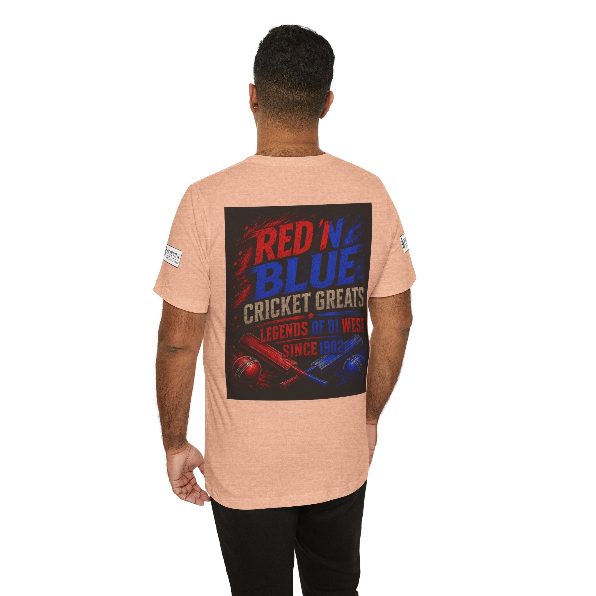 BE DIVINE™ Red ’N Blue Cricket Greats Tee